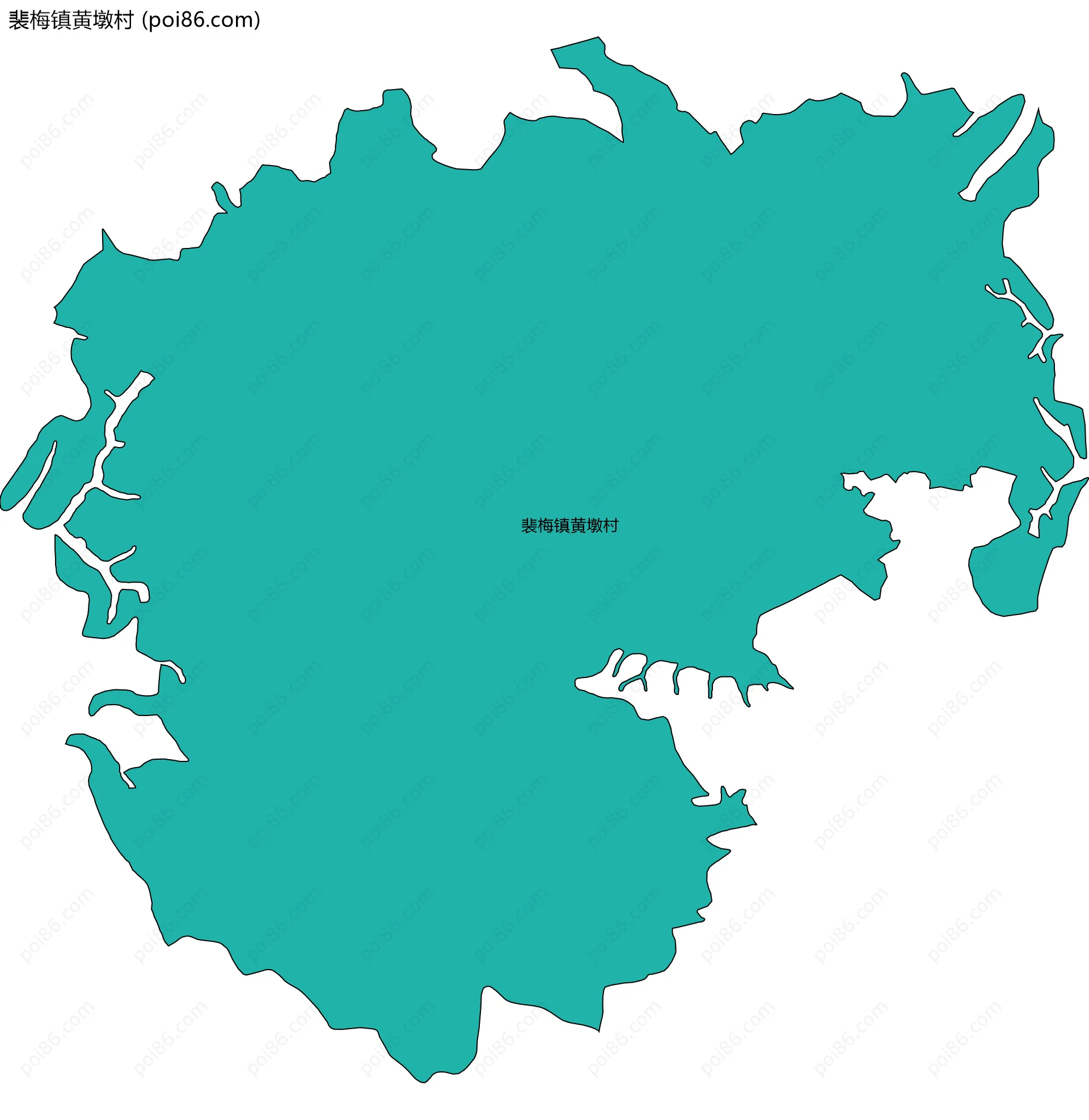 裴梅镇黄墩村边界地图