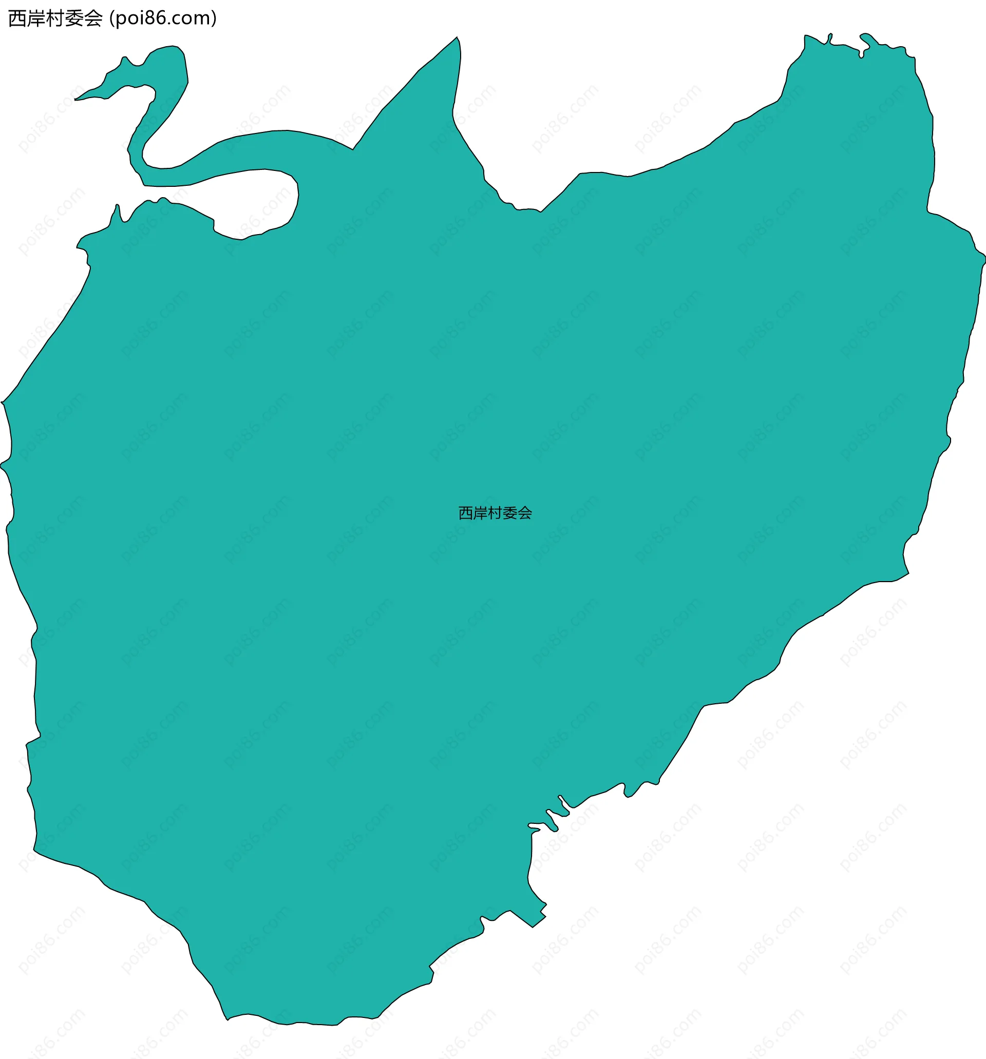 西岸村委会边界地图