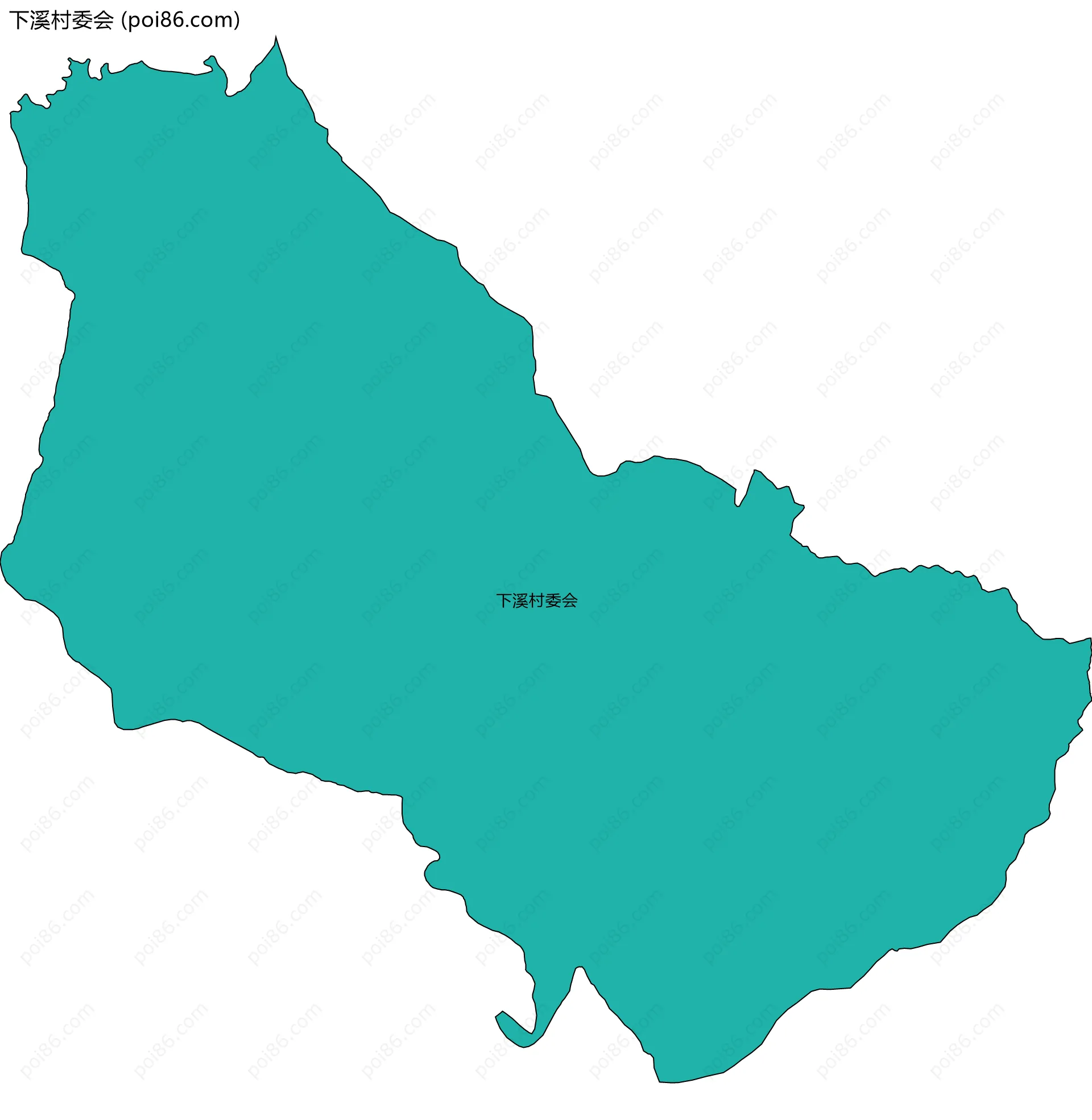下溪村委会边界地图