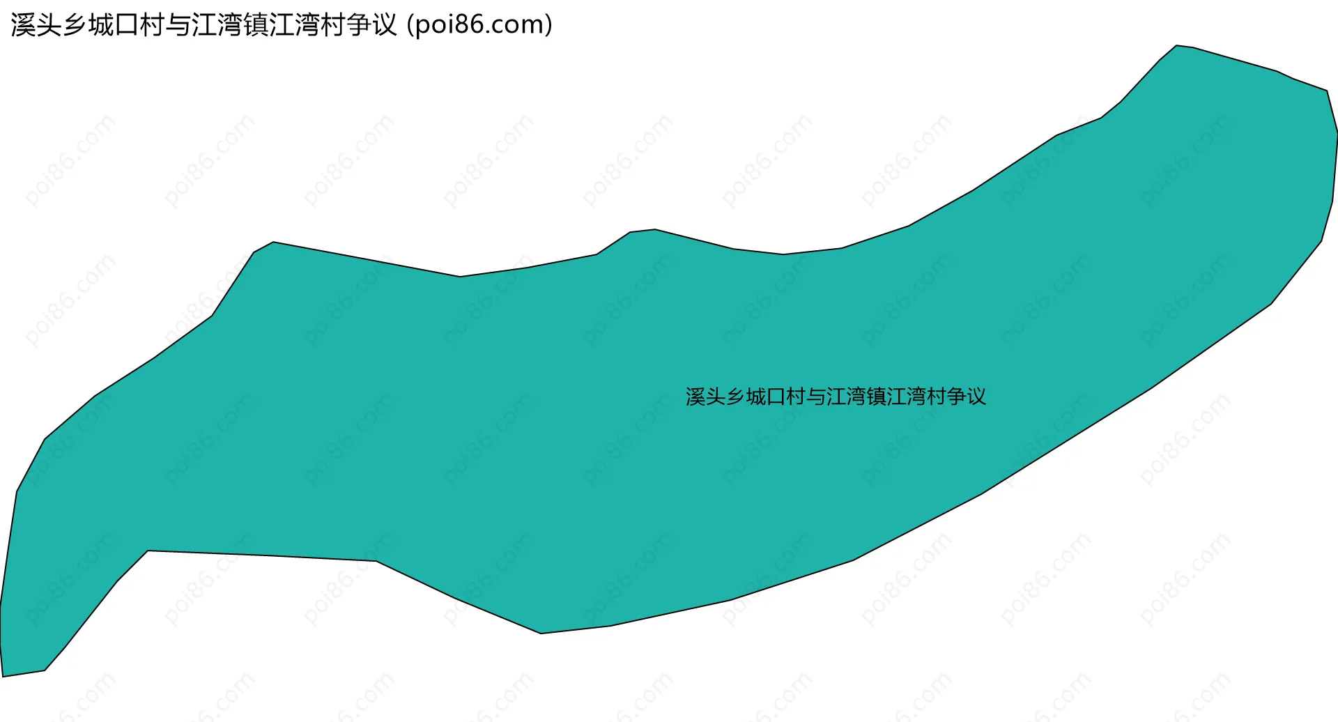 溪头乡城口村与江湾镇江湾村争议边界地图