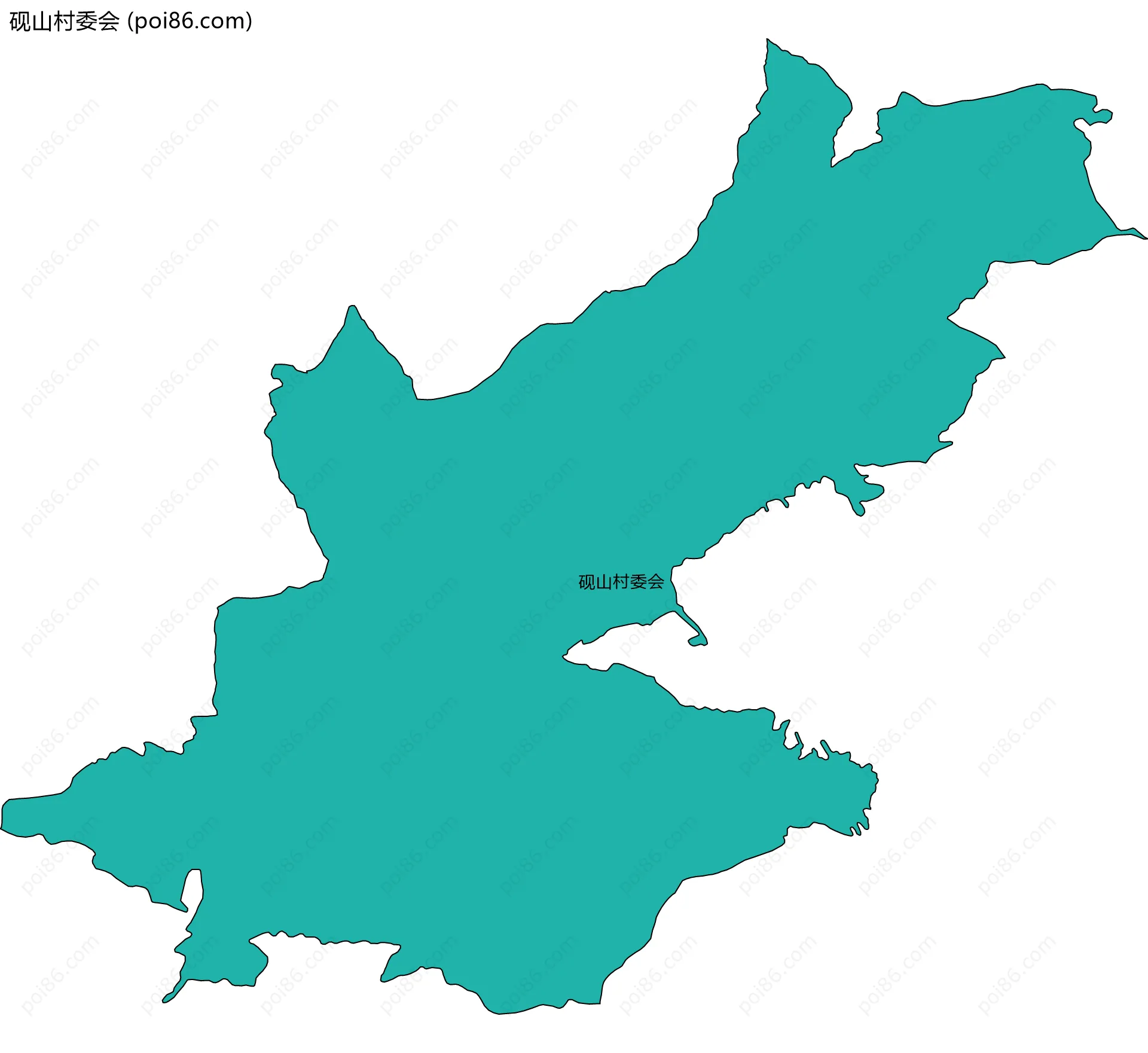 砚山村委会边界地图