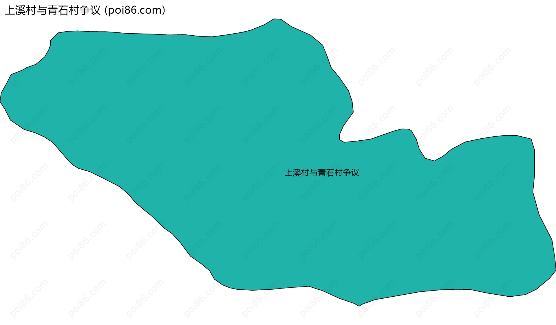 上溪村与青石村争议边界地图