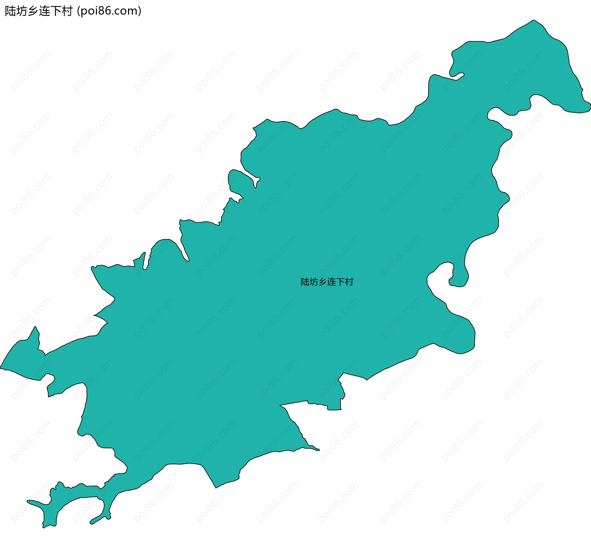 陆坊乡连下村边界地图