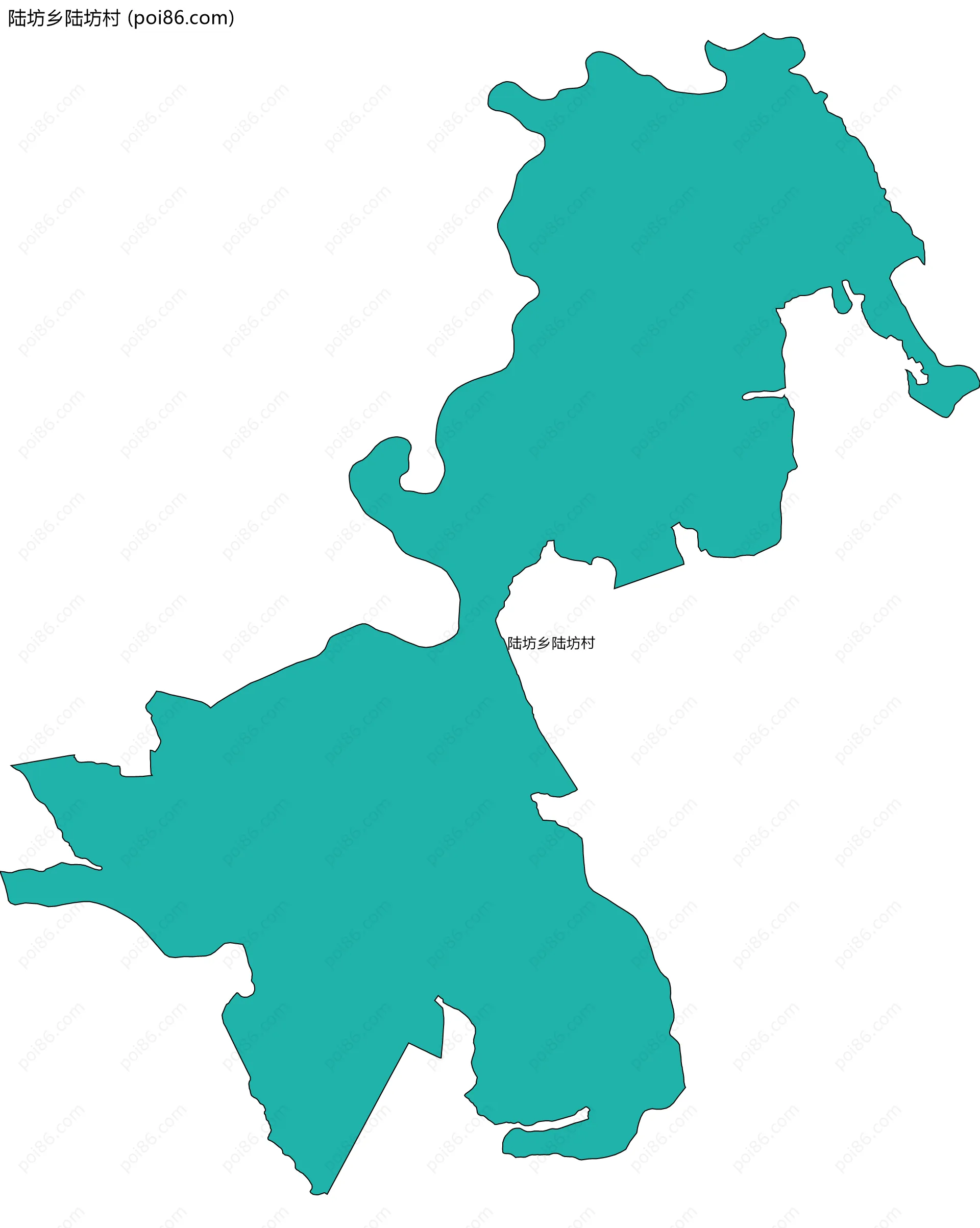陆坊乡陆坊村边界地图
