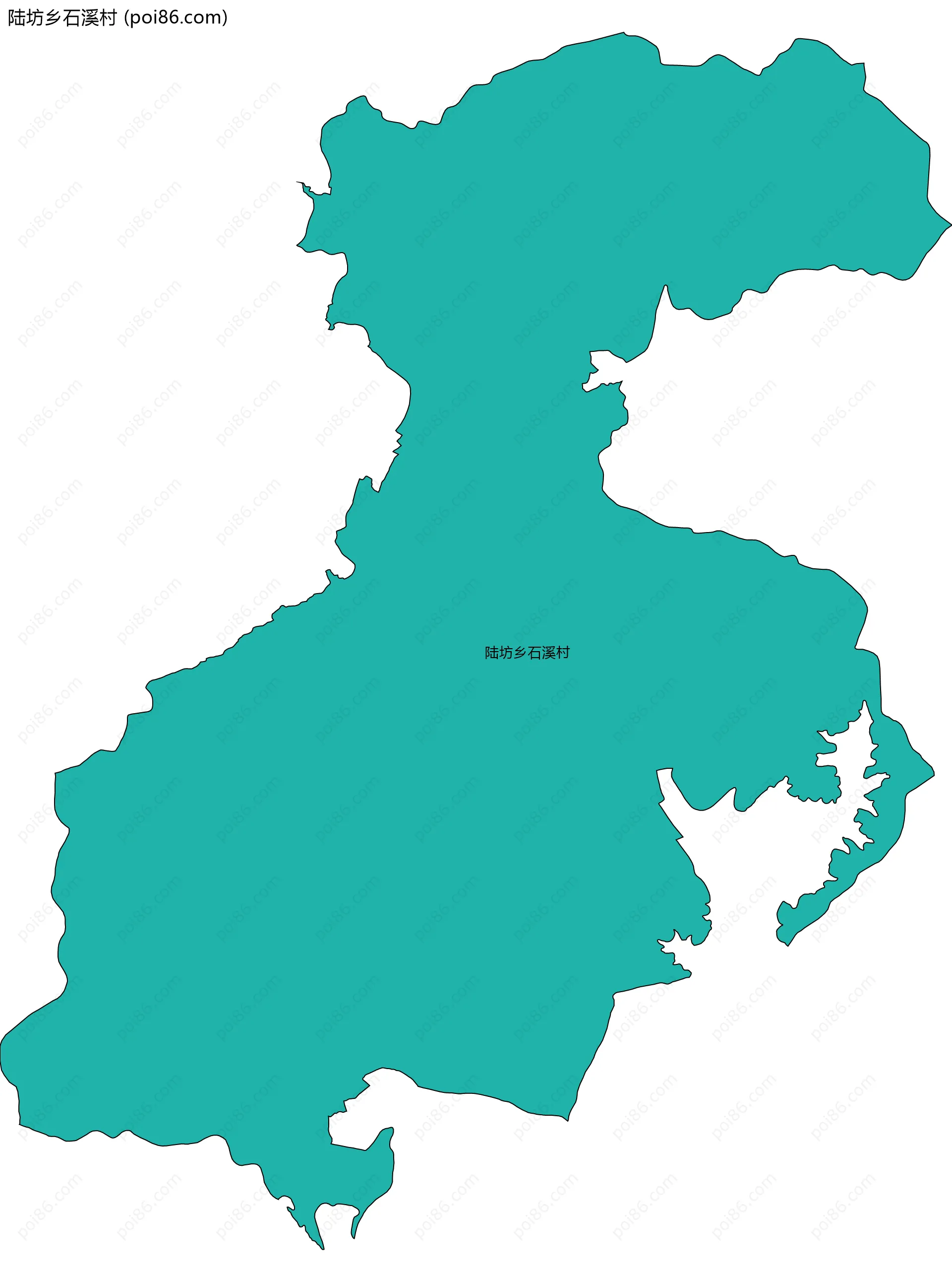 陆坊乡石溪村边界地图