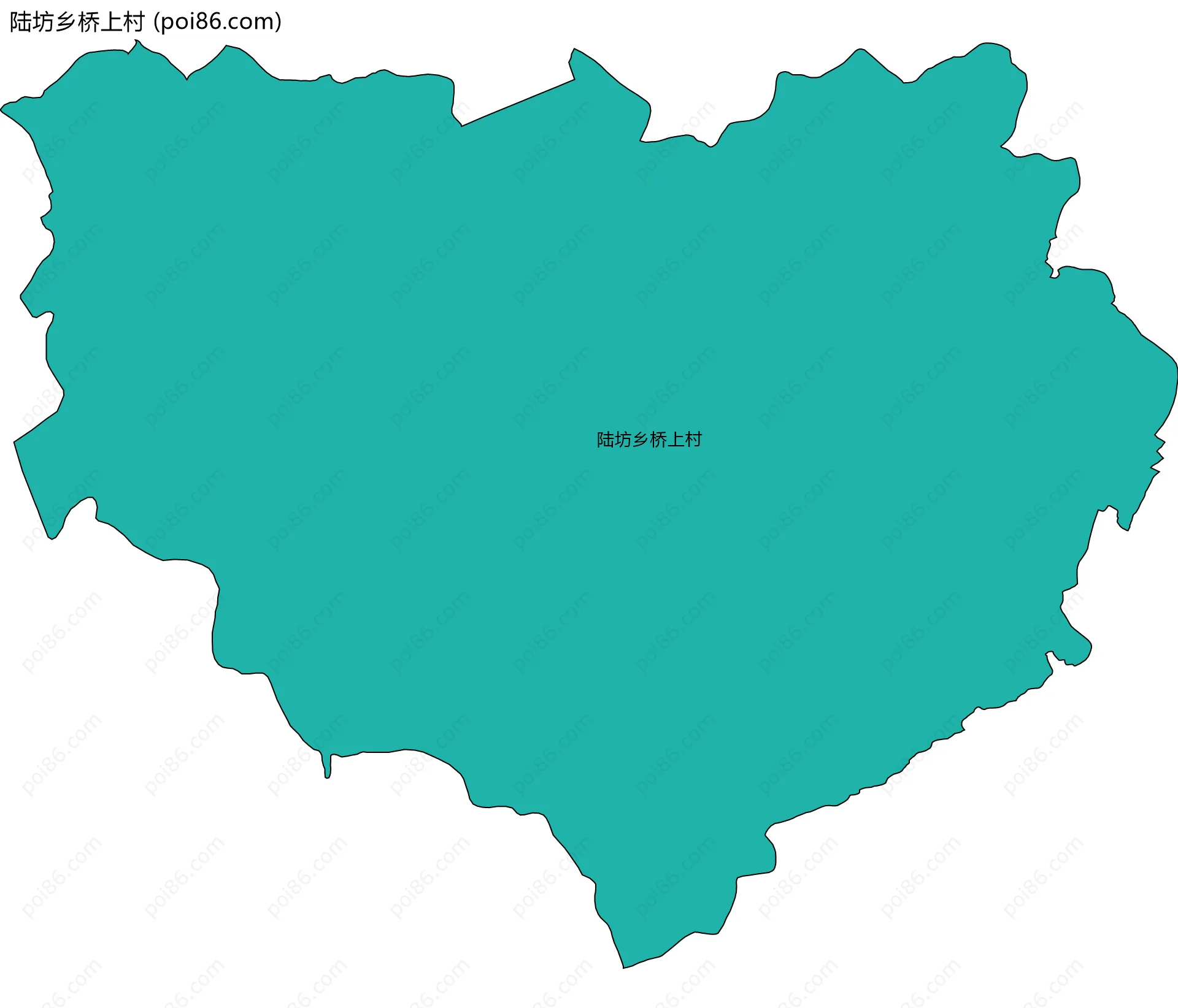 陆坊乡桥上村边界地图