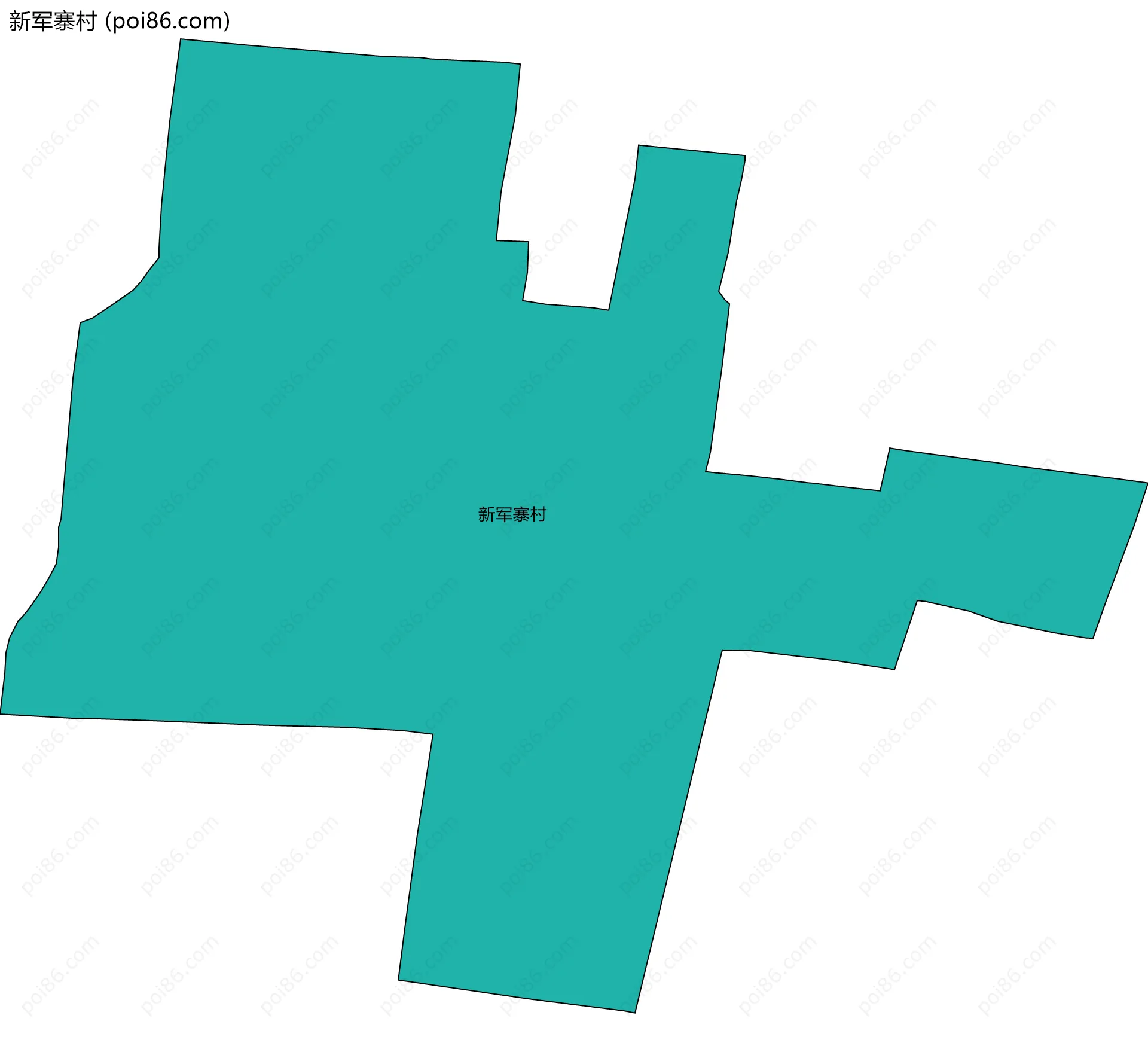 新军寨村边界地图