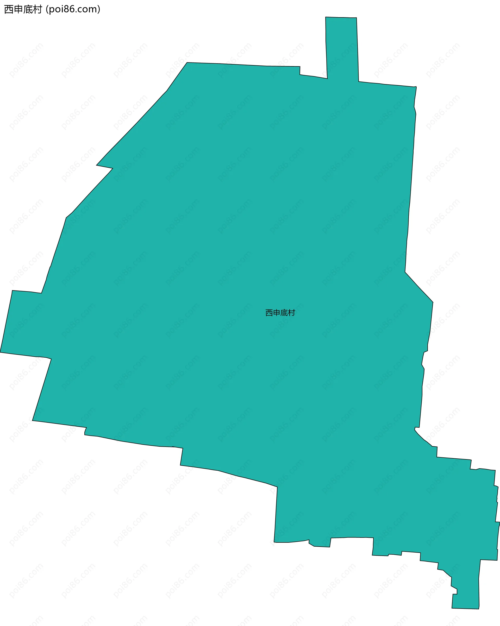 西申底村边界地图