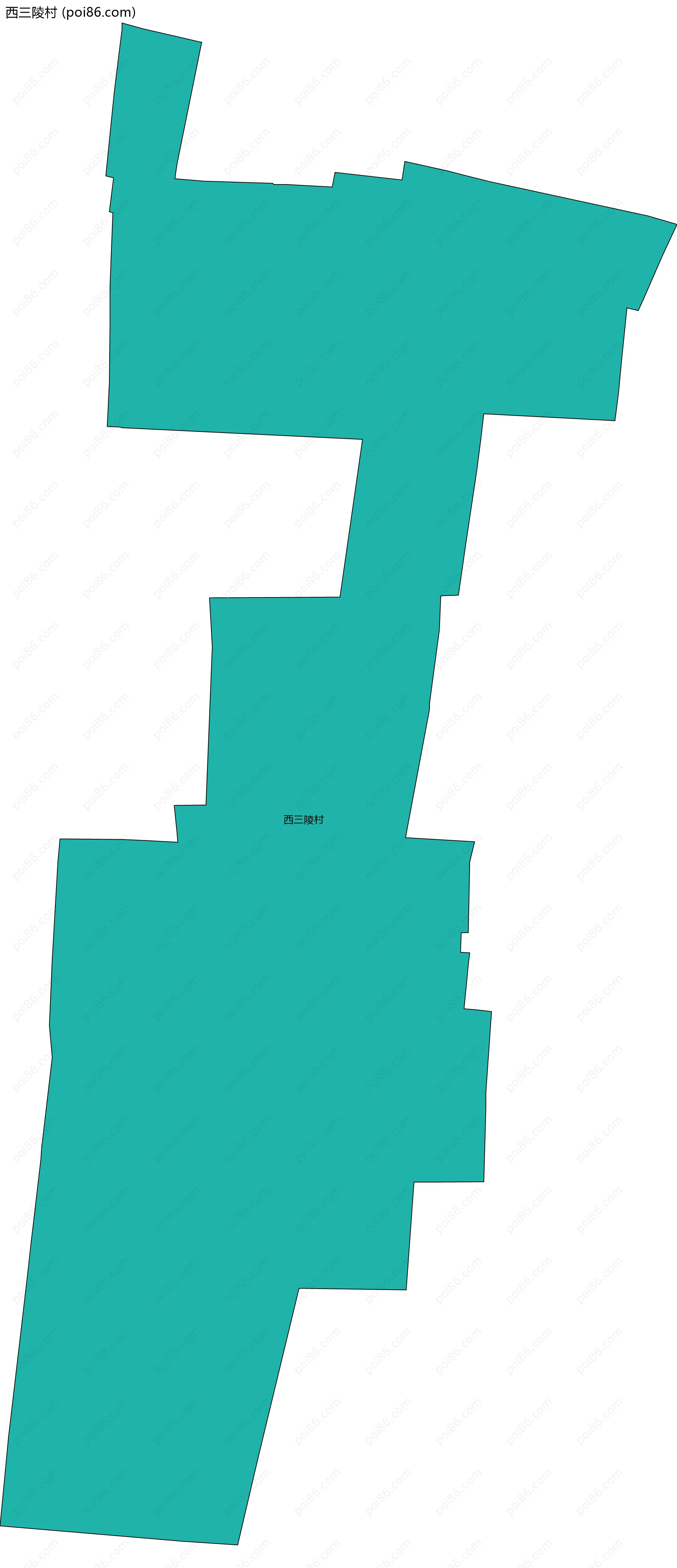 西三陵村边界地图