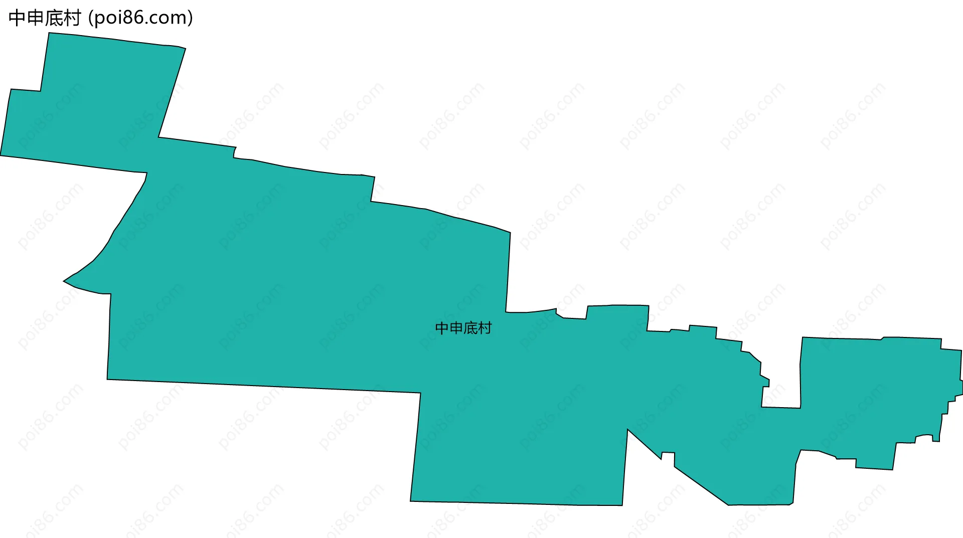 中申底村边界地图