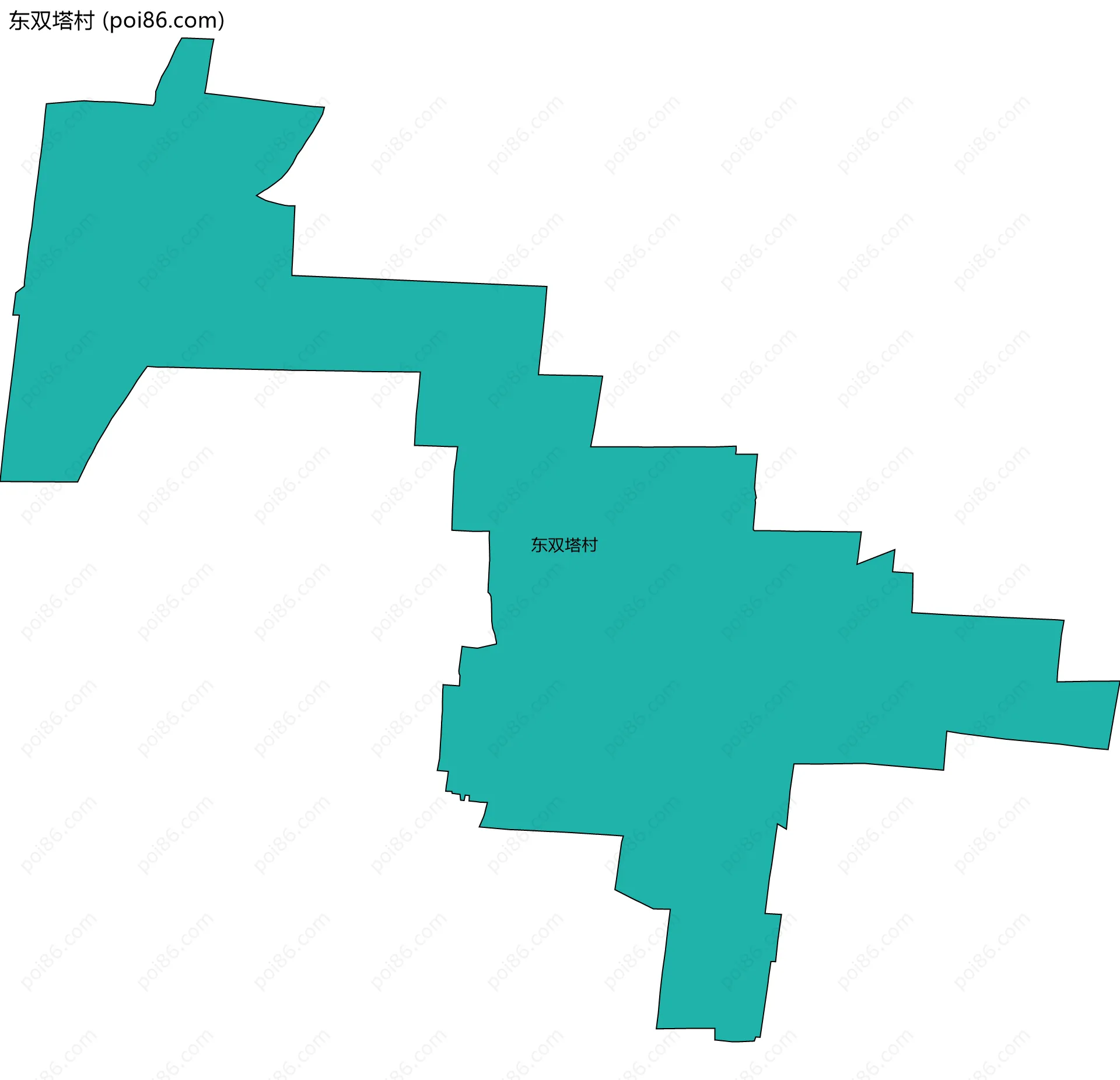 东双塔村边界地图