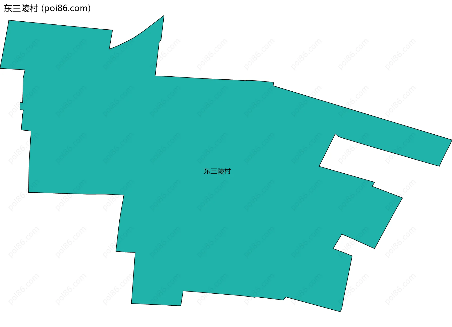 东三陵村边界地图