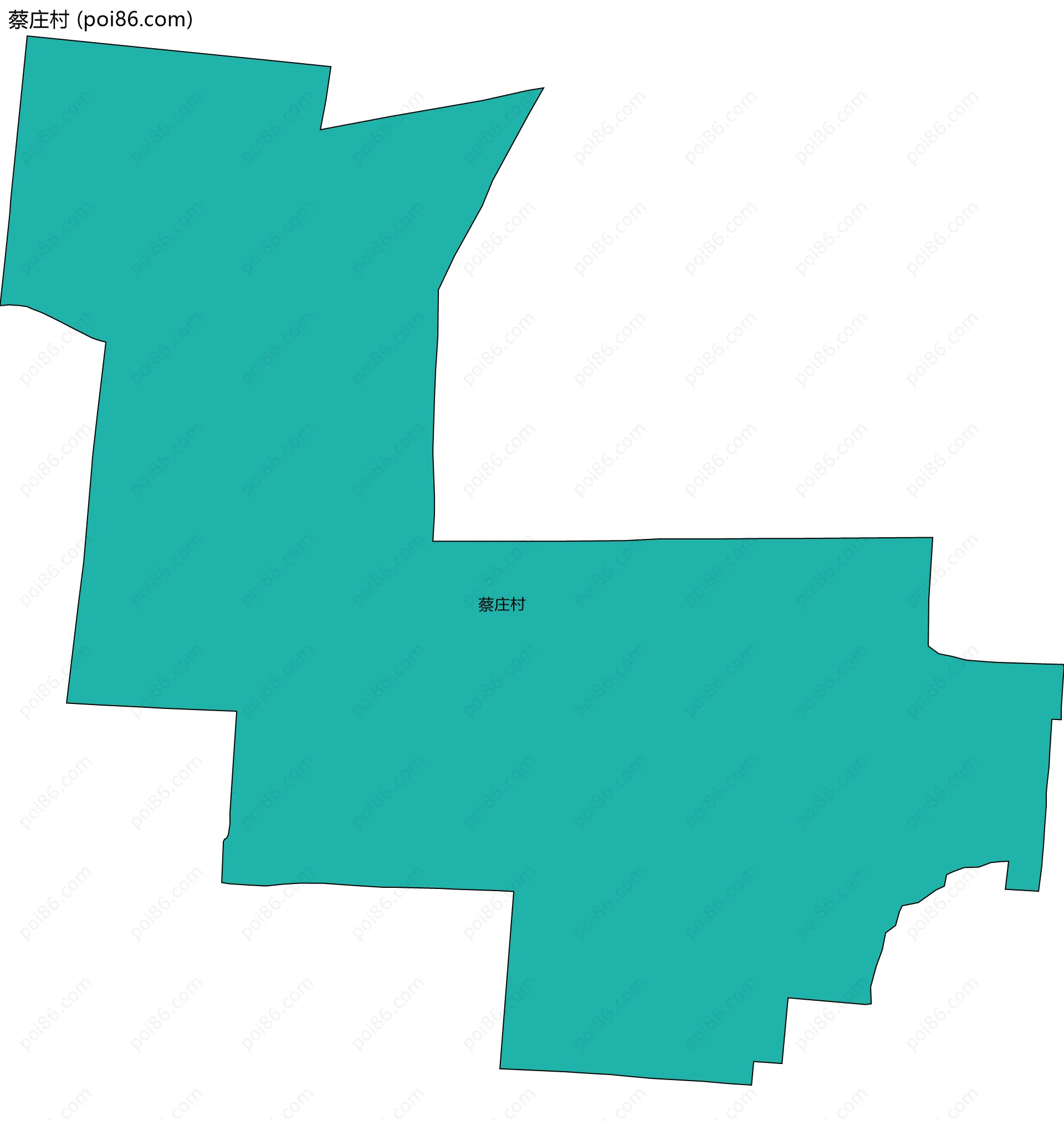 蔡庄村边界地图