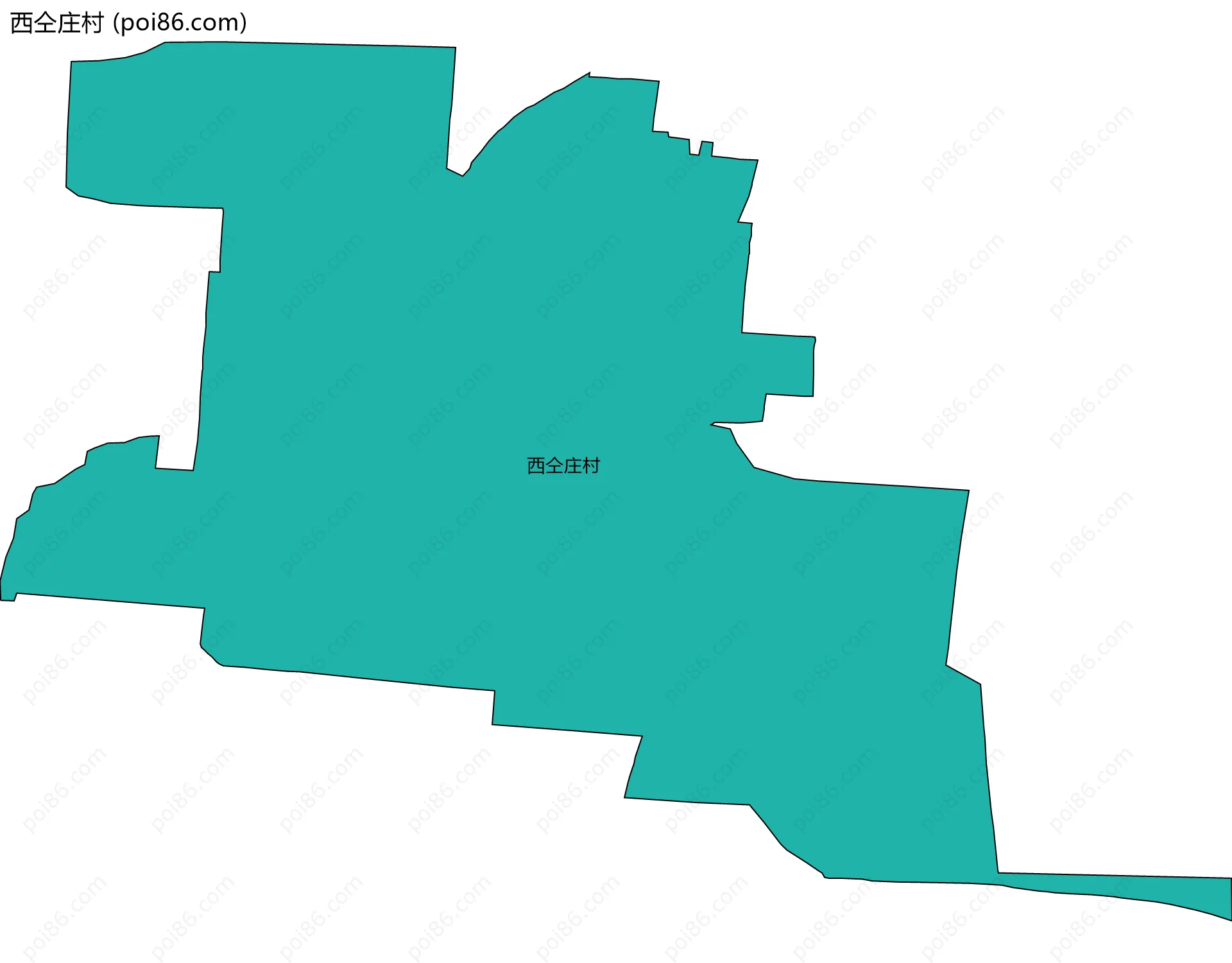 西仝庄村边界地图