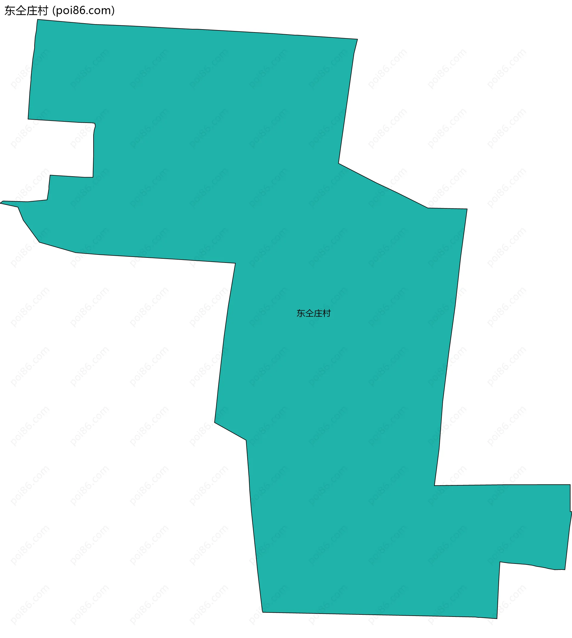 东仝庄村边界地图