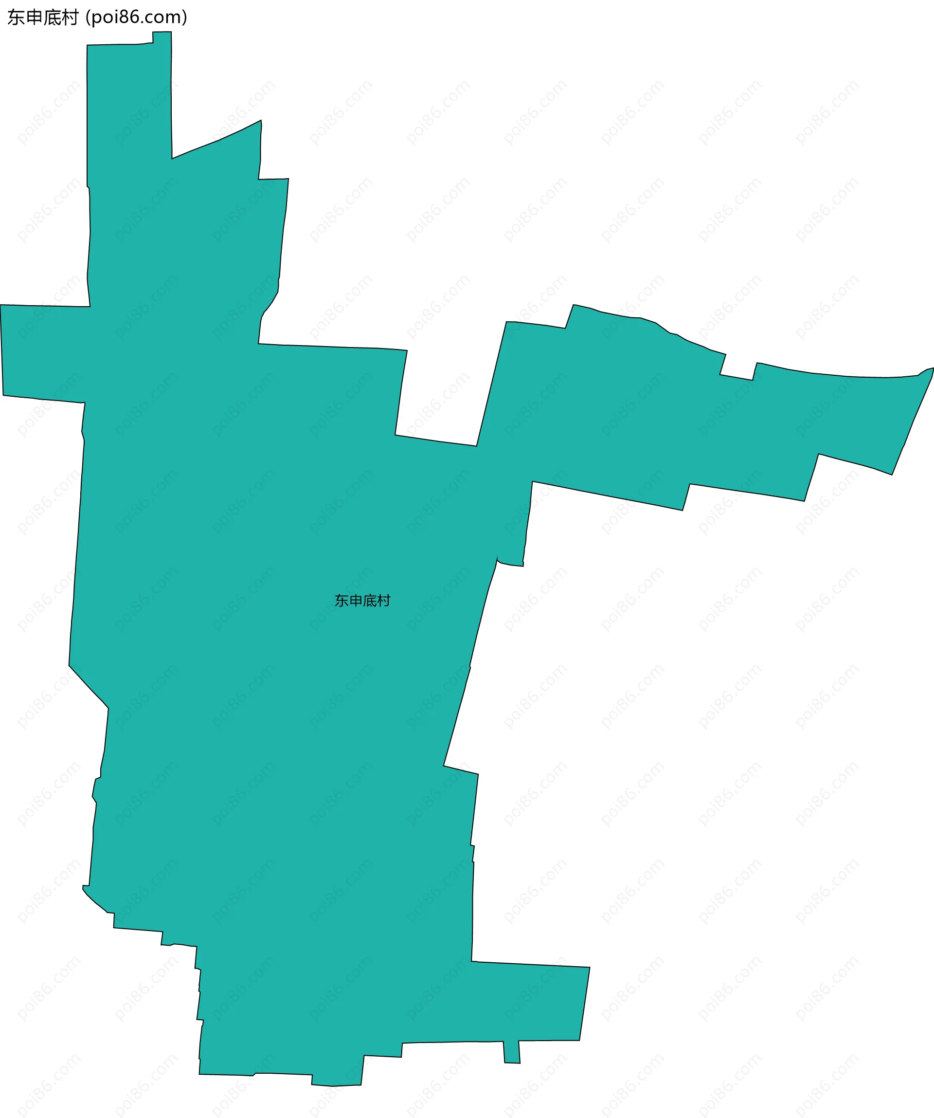 东申底村边界地图