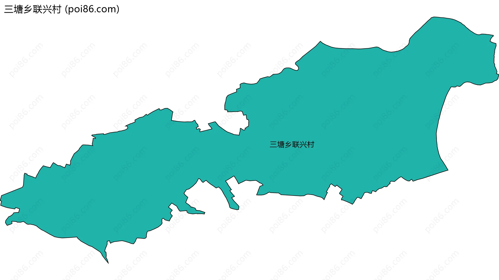 三塘乡联兴村边界地图