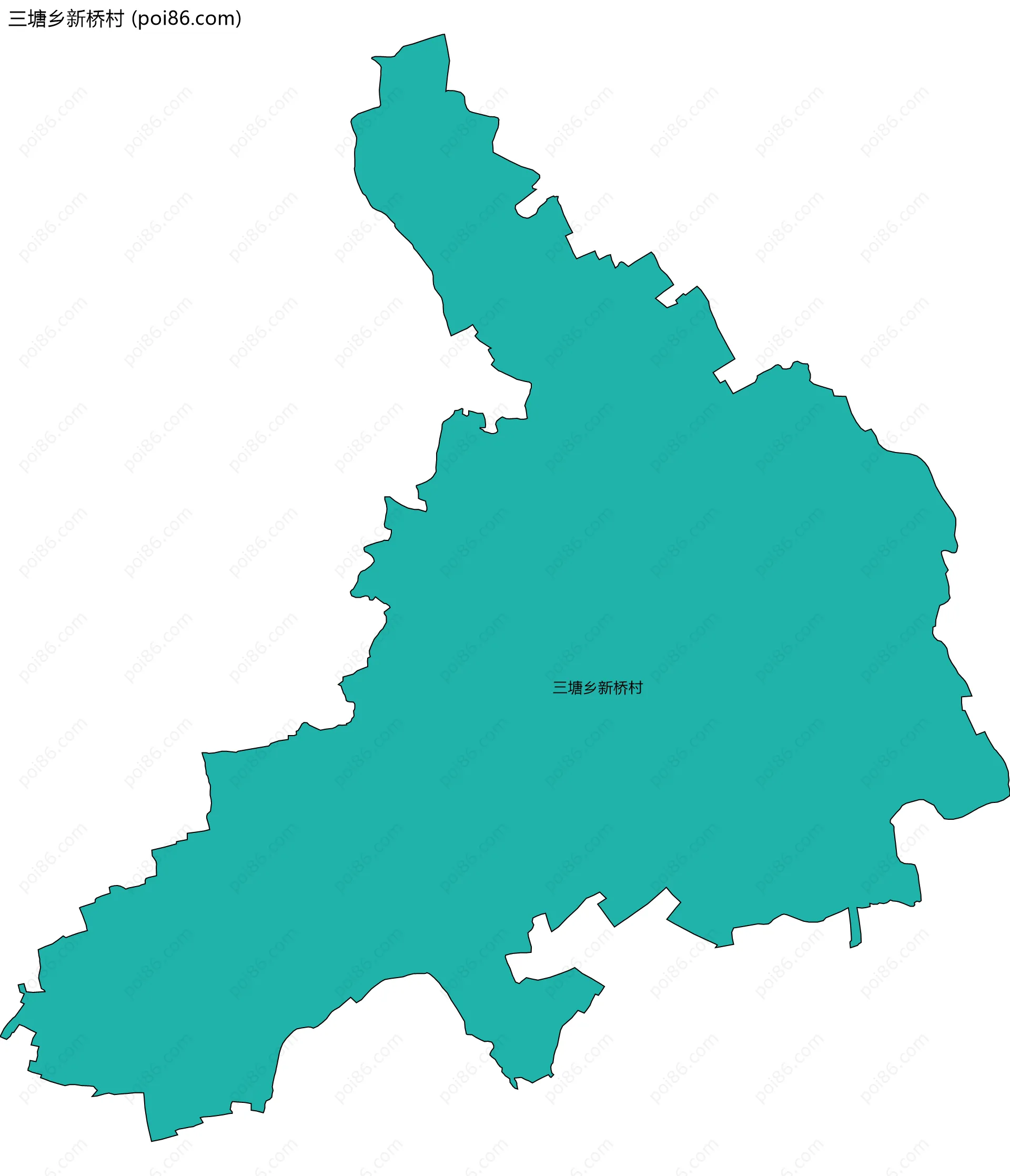 三塘乡新桥村边界地图
