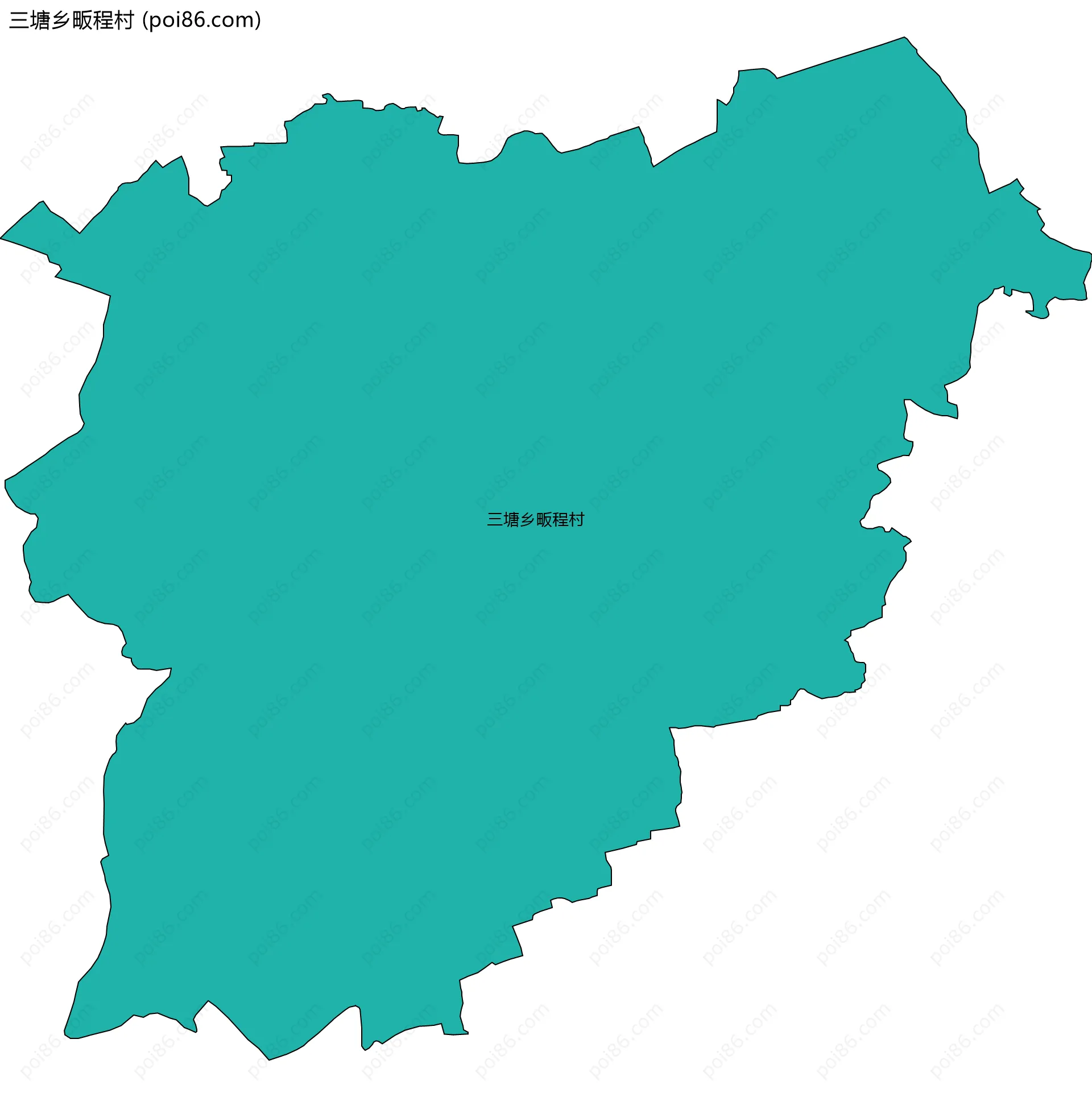 三塘乡畈程村边界地图