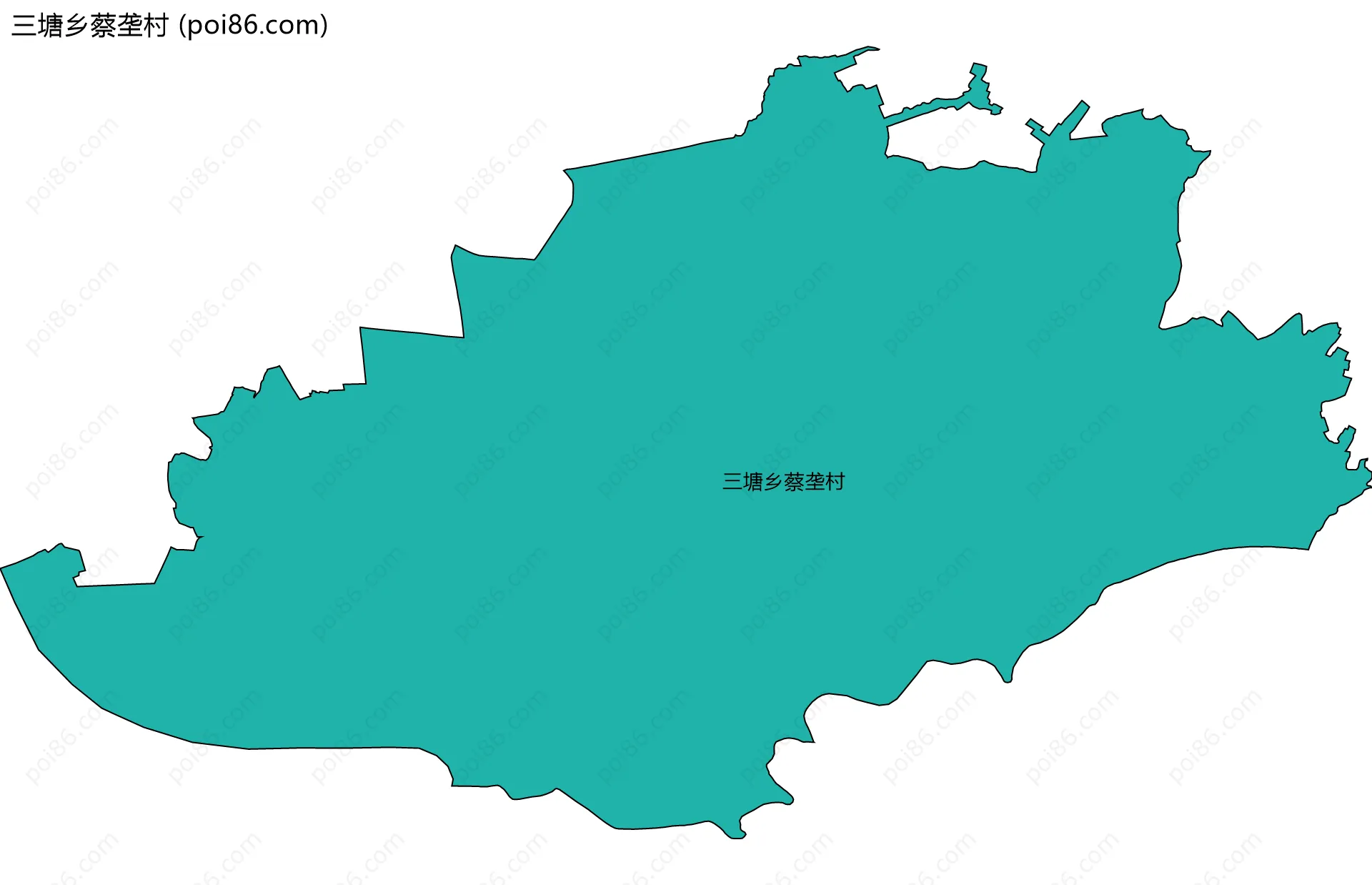 三塘乡蔡垄村边界地图