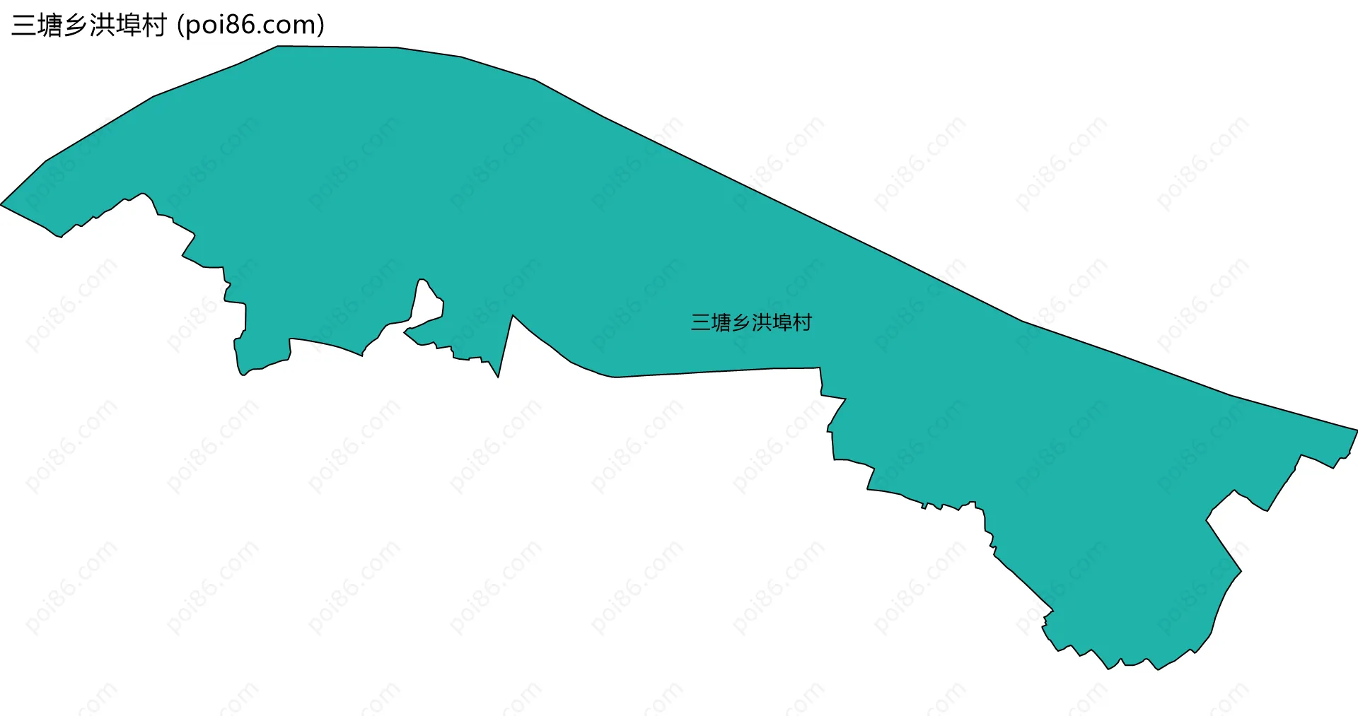 三塘乡洪埠村边界地图