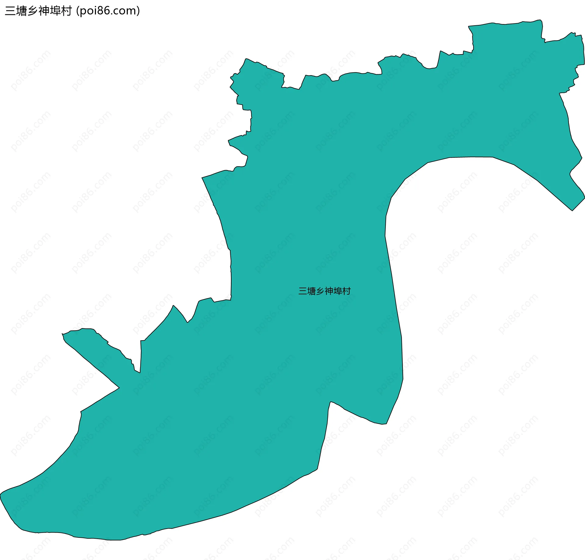 三塘乡神埠村边界地图