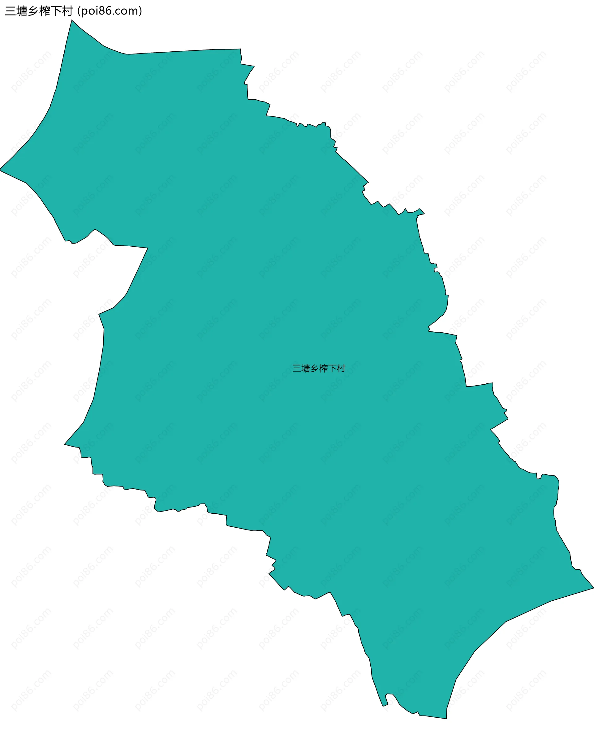 三塘乡榨下村边界地图