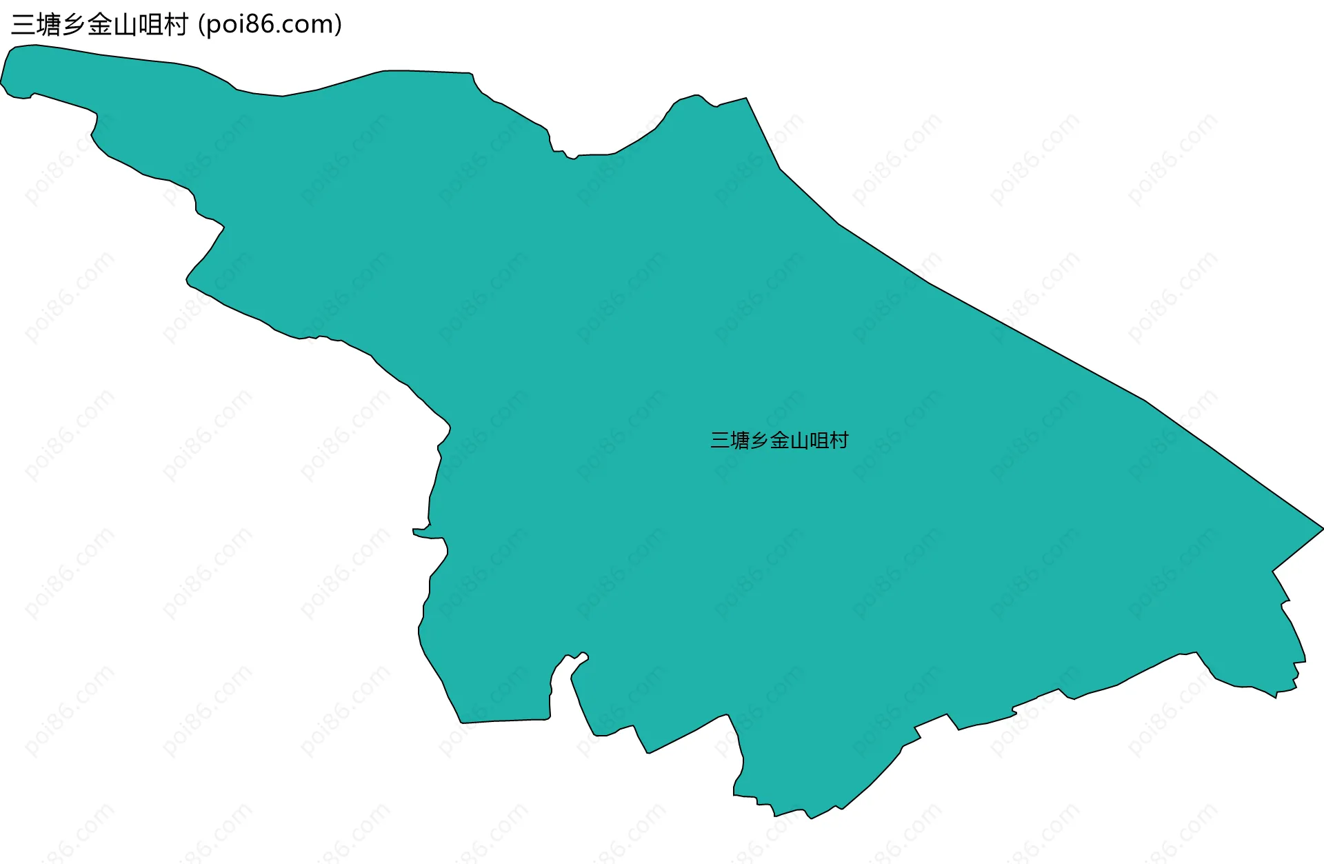 三塘乡金山咀村边界地图