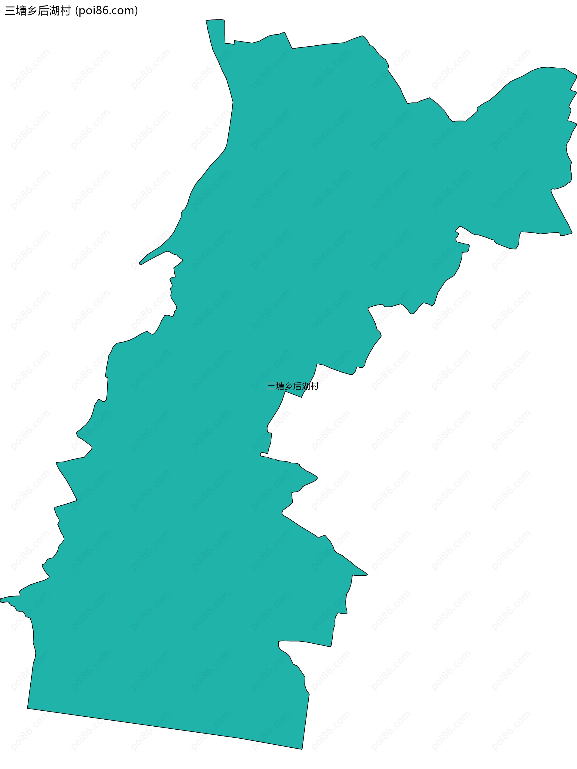 三塘乡后湖村边界地图
