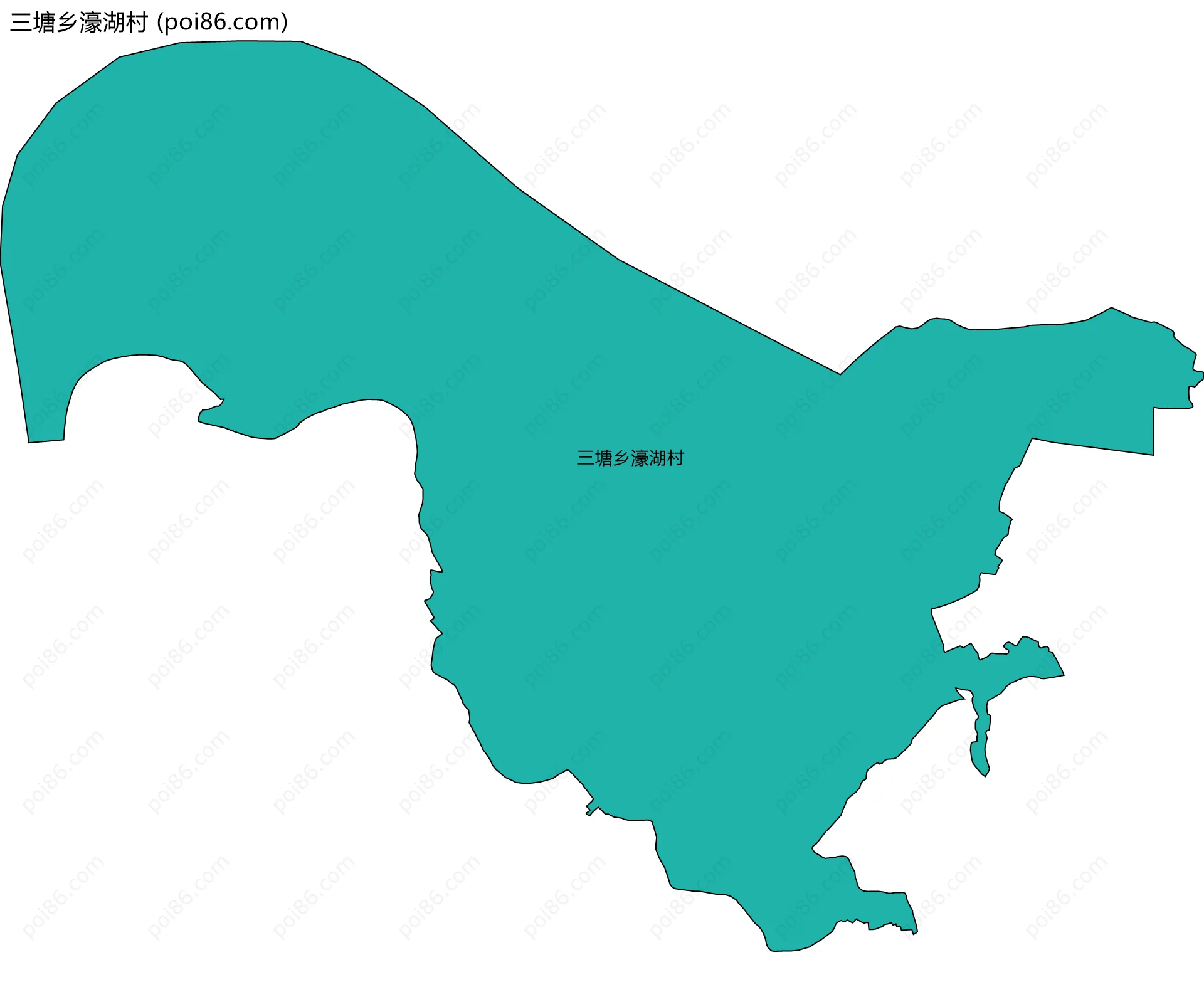 三塘乡濠湖村边界地图