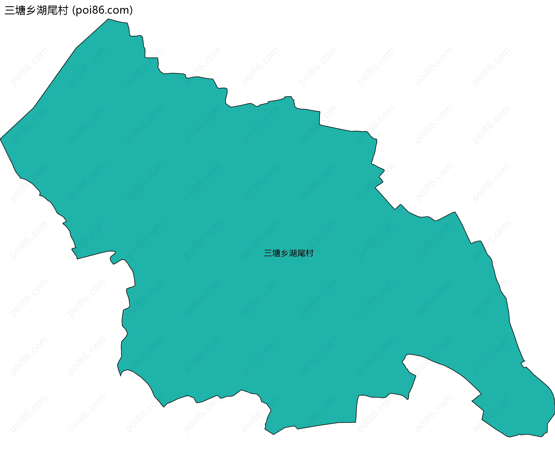 三塘乡湖尾村边界地图