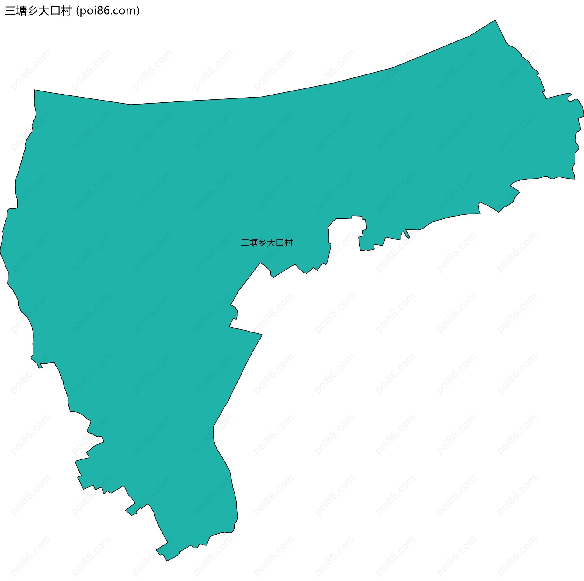 三塘乡大口村边界地图