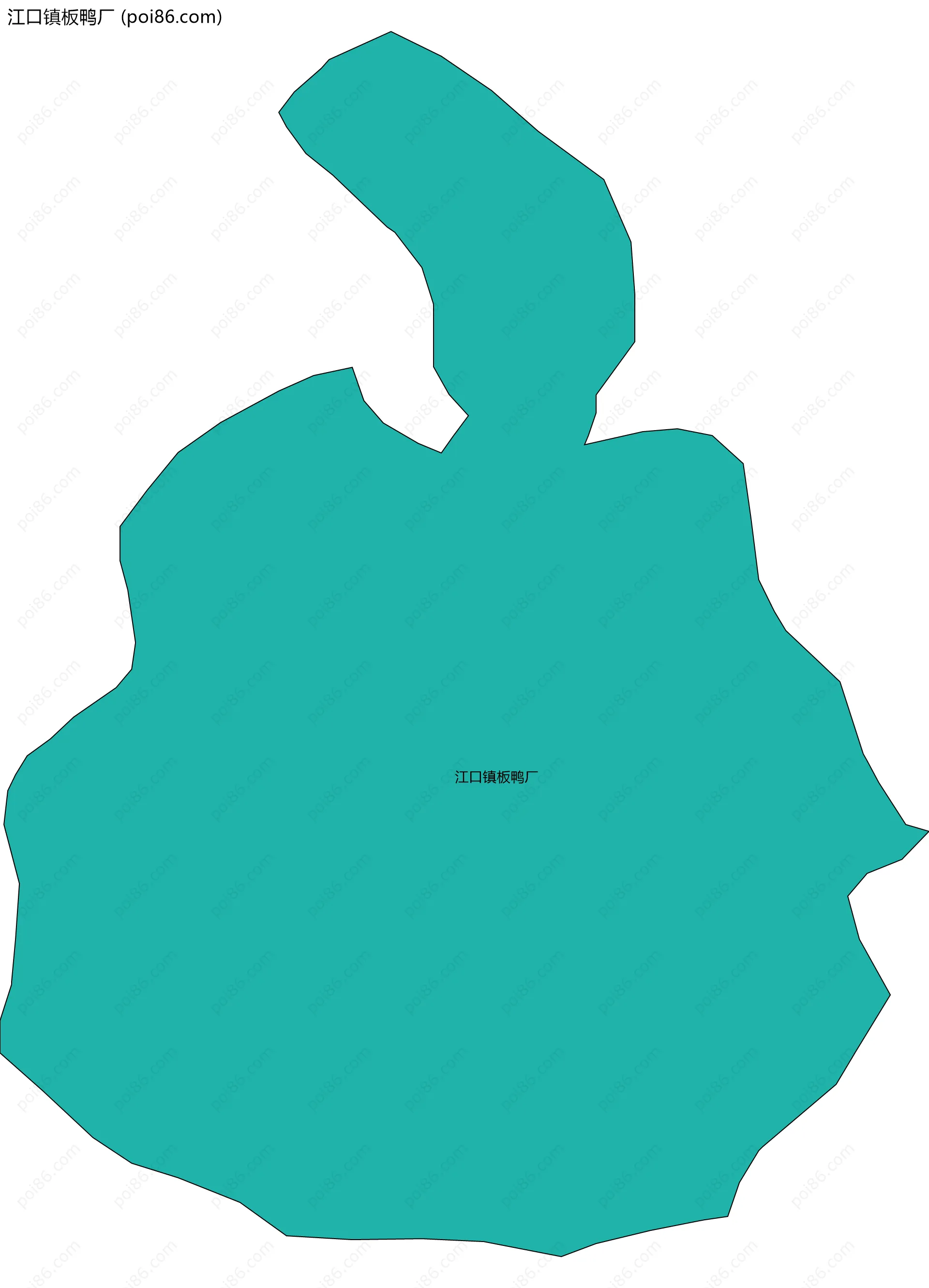 江口镇板鸭厂边界地图