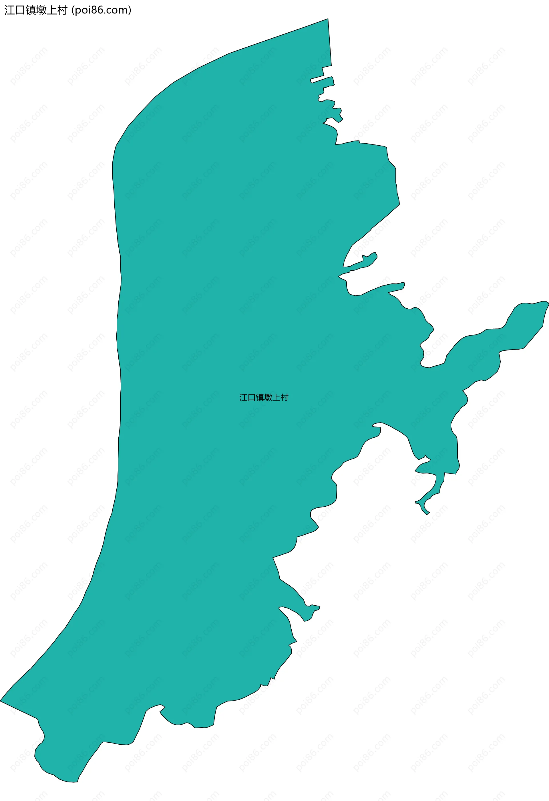 江口镇墩上村边界地图