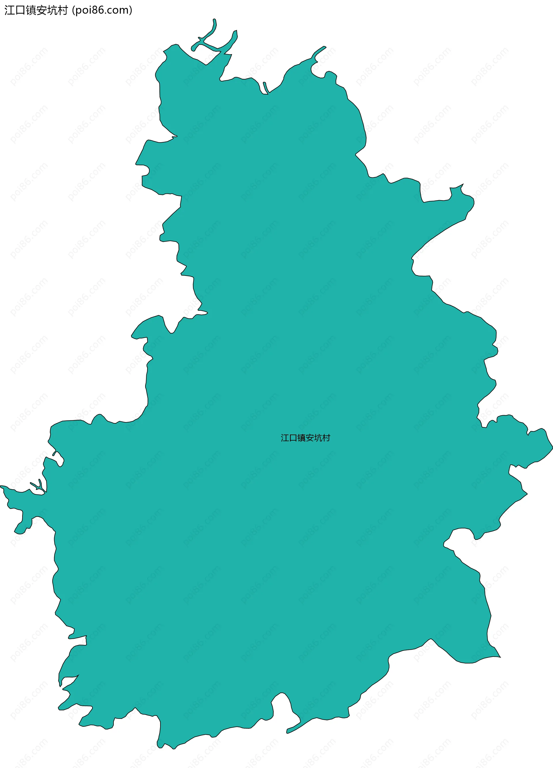 江口镇安坑村边界地图