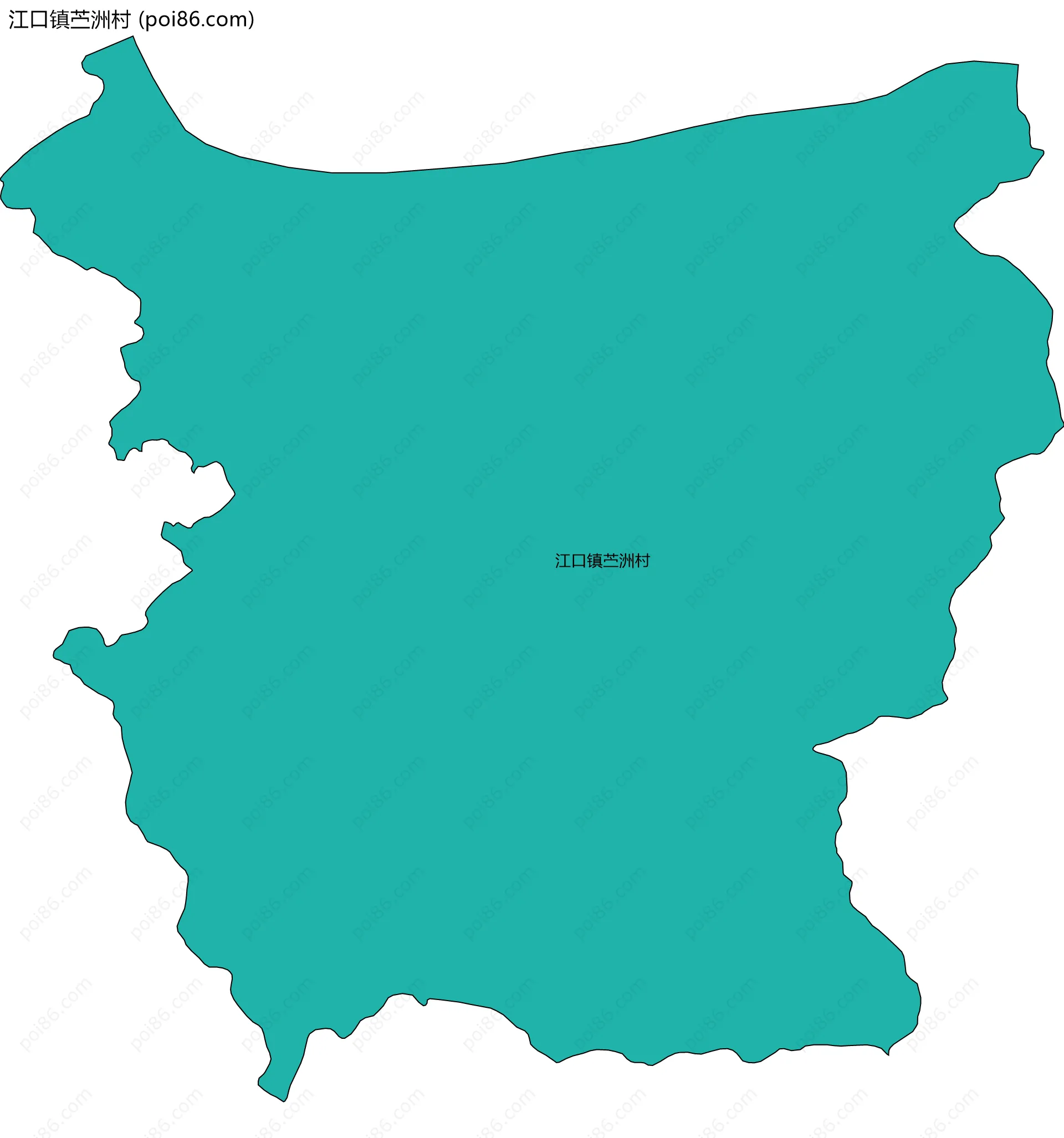 江口镇苎洲村边界地图