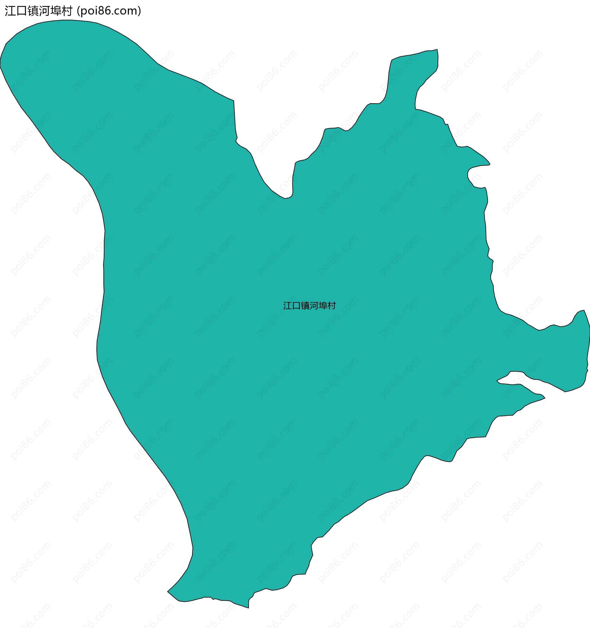 江口镇河埠村边界地图