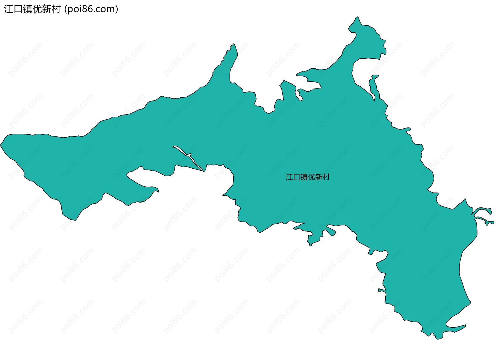 江口镇优新村边界地图