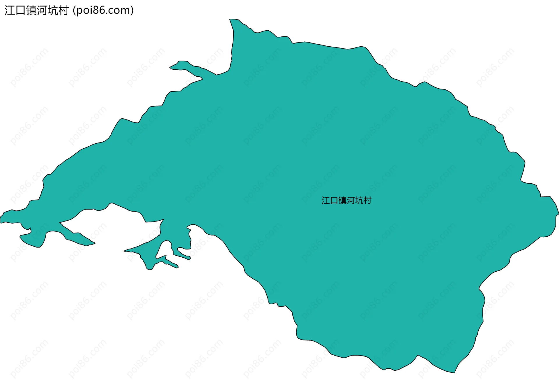 江口镇河坑村边界地图