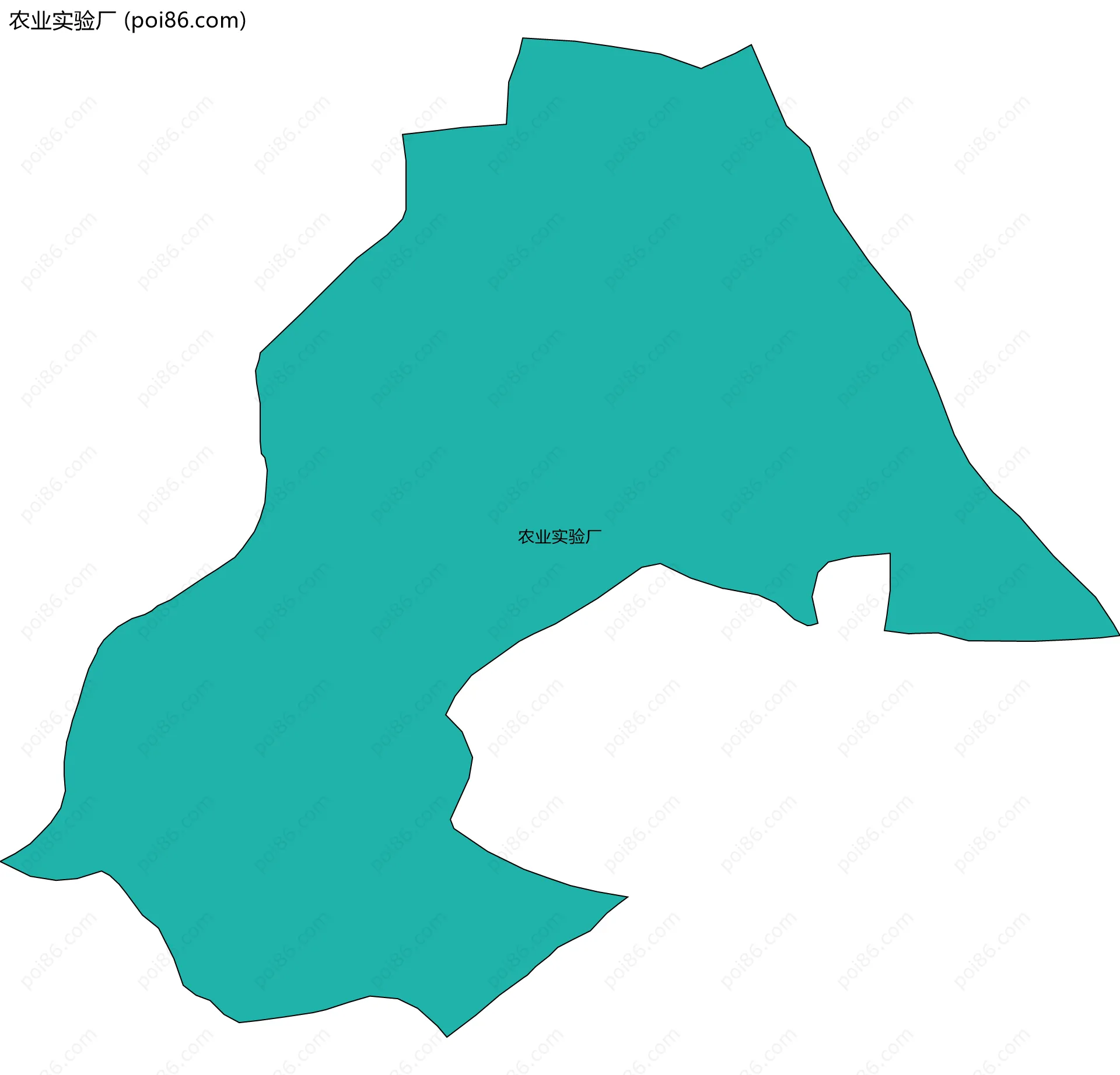 农业实验厂边界地图
