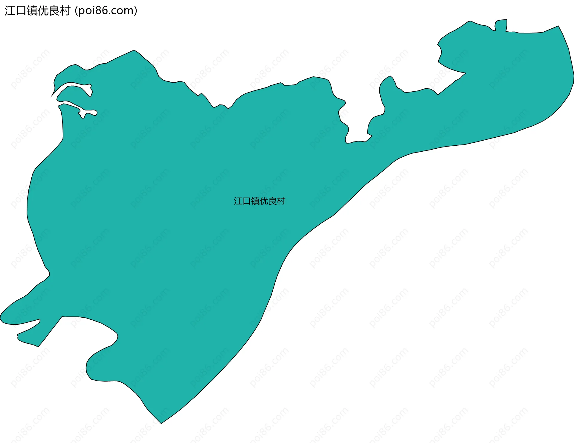 江口镇优良村边界地图