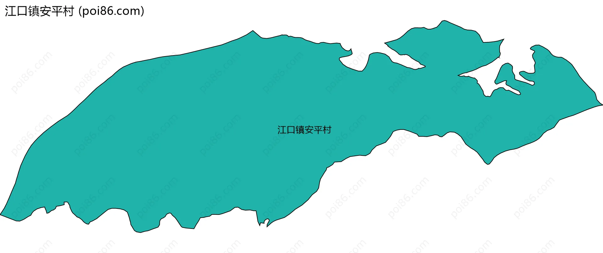 江口镇安平村边界地图