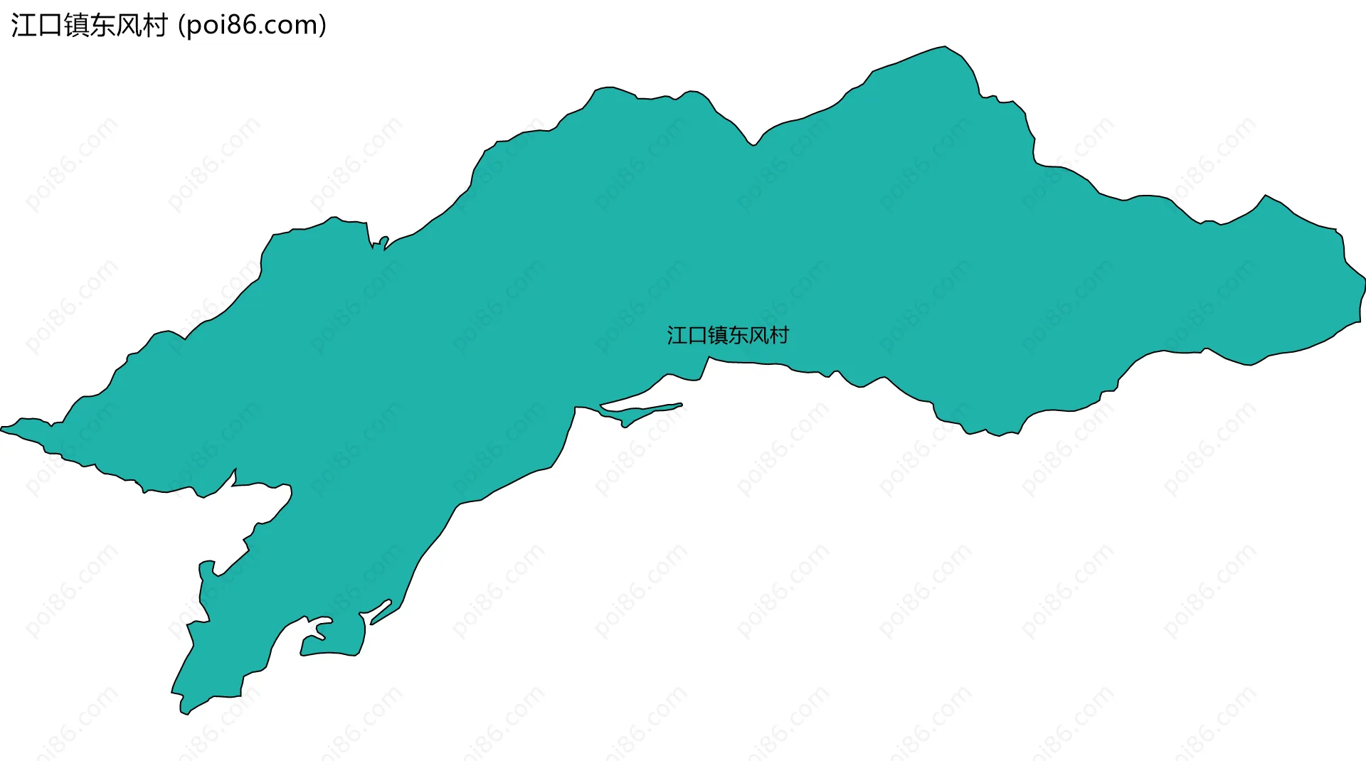 江口镇东风村边界地图