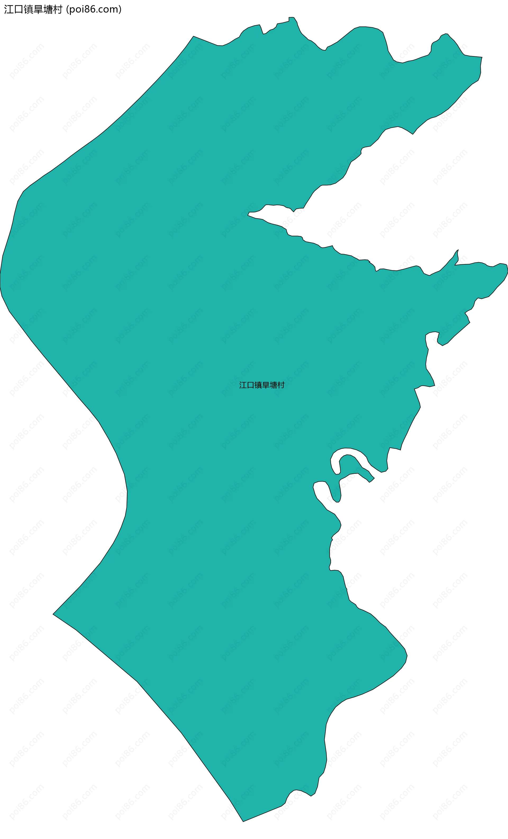 江口镇旱塘村边界地图