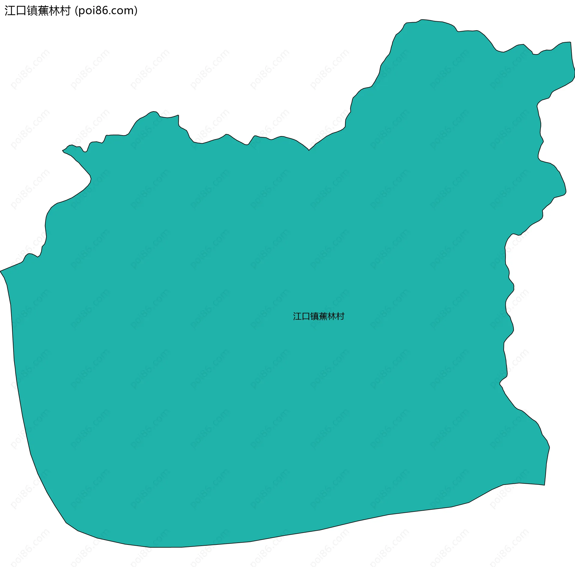 江口镇蕉林村边界地图