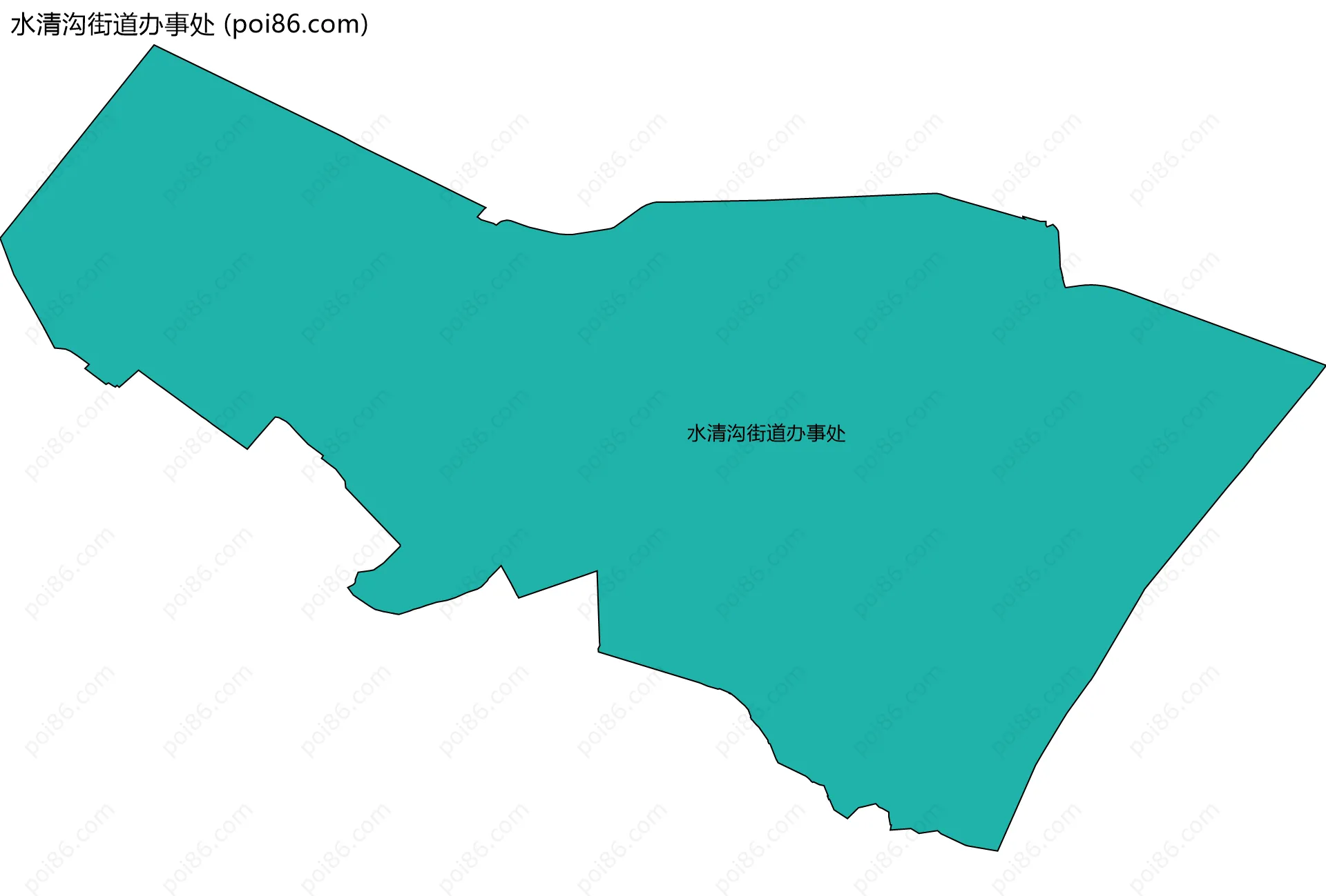 水清沟街道办事处边界地图(五级行政区划)