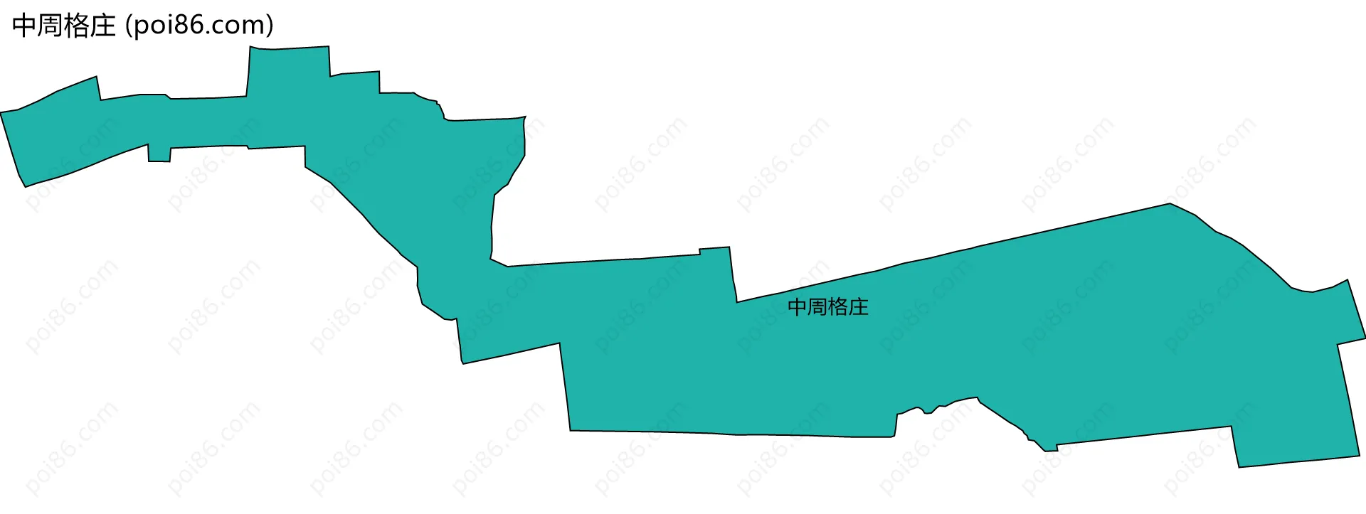 中周格庄边界地图