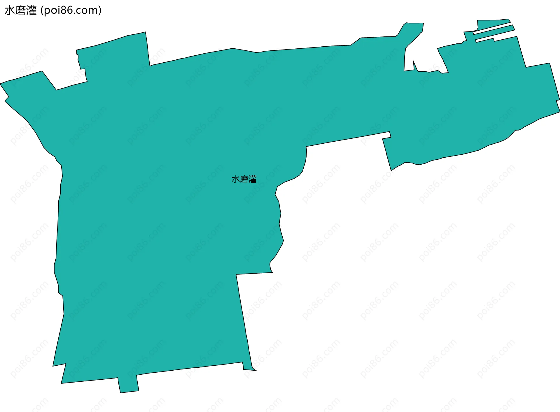 水磨灌边界地图