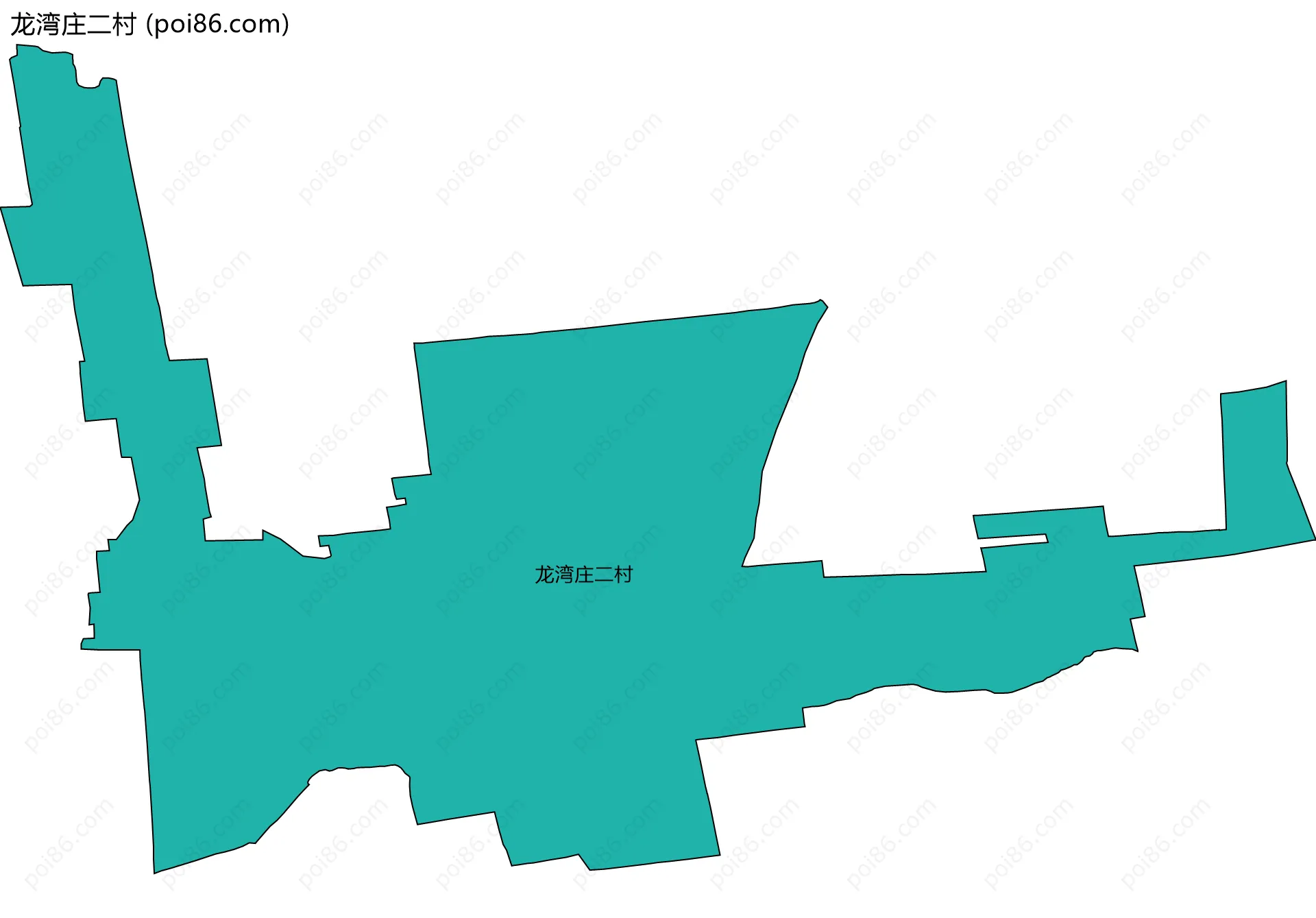 龙湾庄二村边界地图