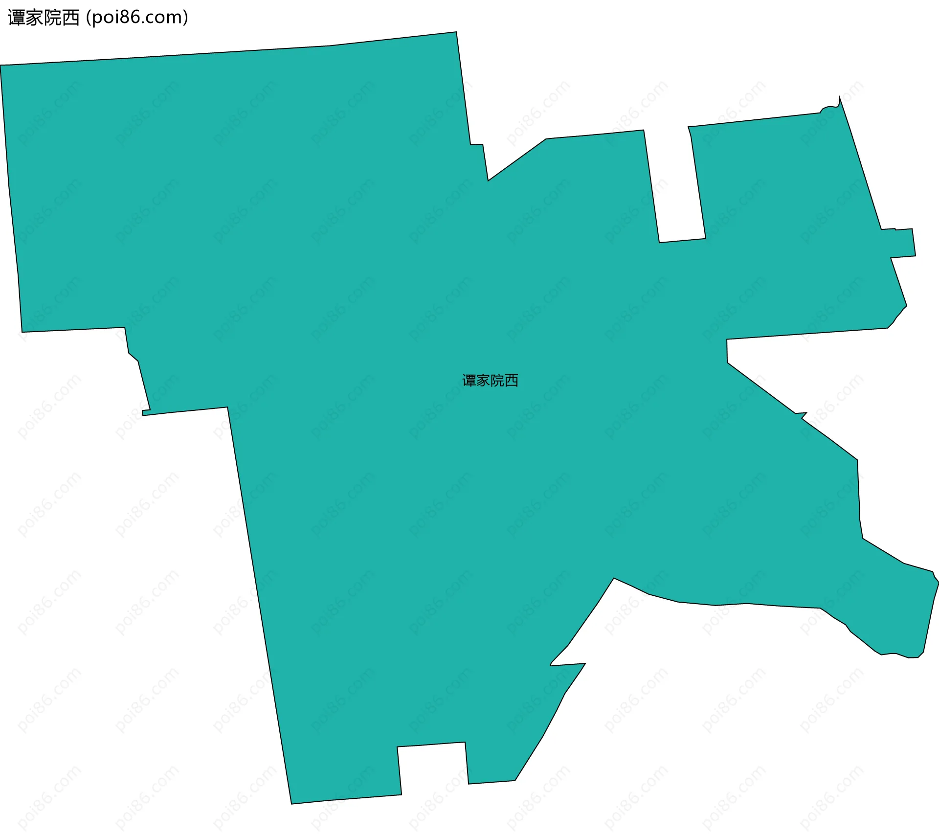 谭家院西边界地图